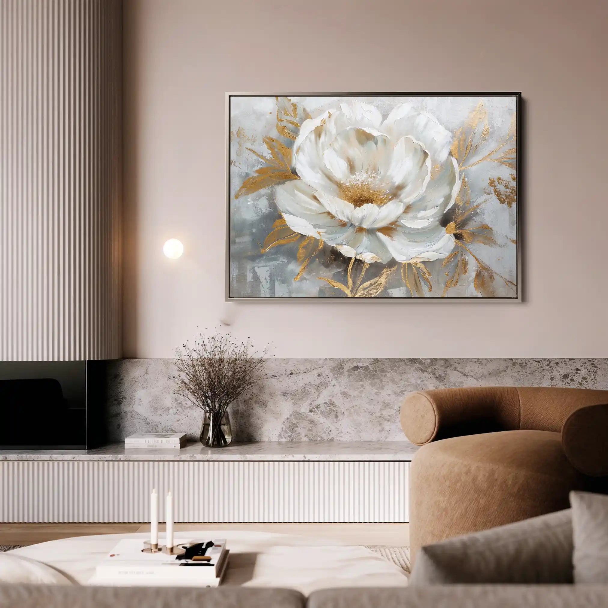 Floral Canvas Wall Art WAD134-F 90 x 60 cm / Stretched on hidden frame