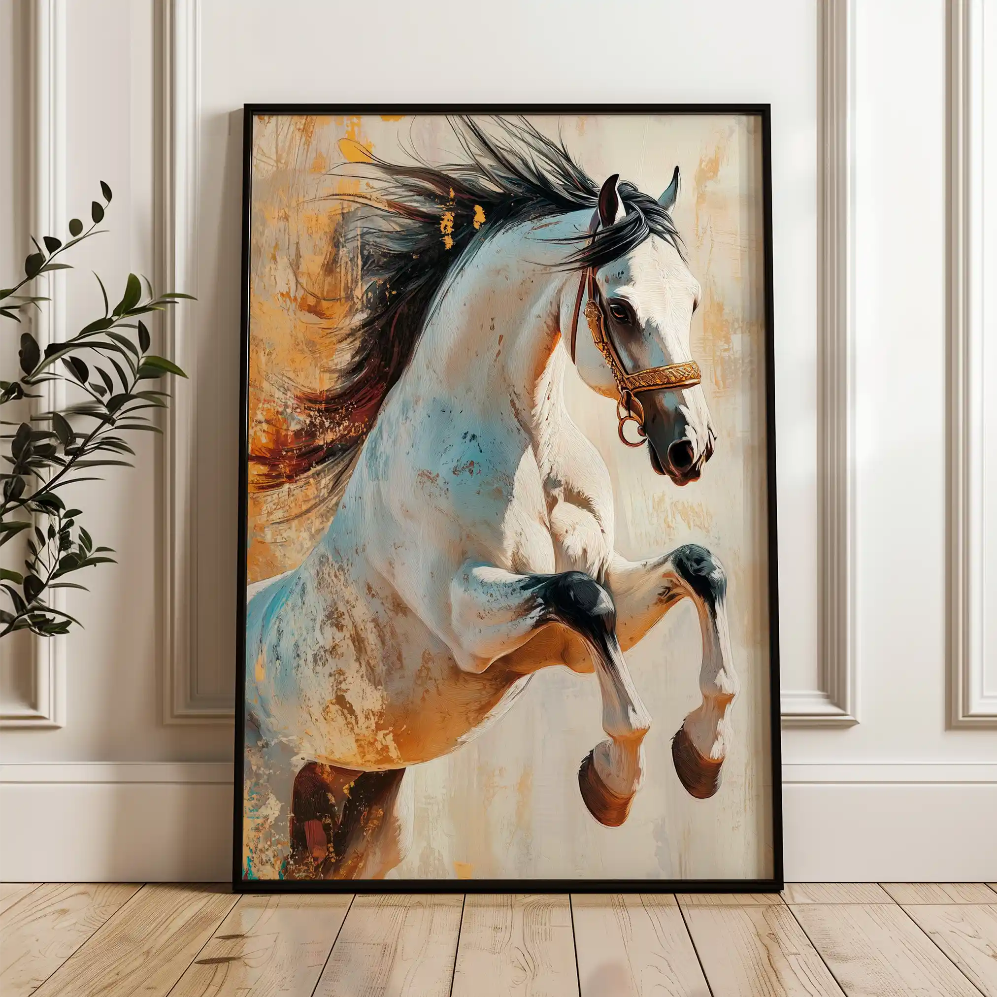 Horses 134 Canvas Art 90 x 60 cm / Stretched on hidden frame