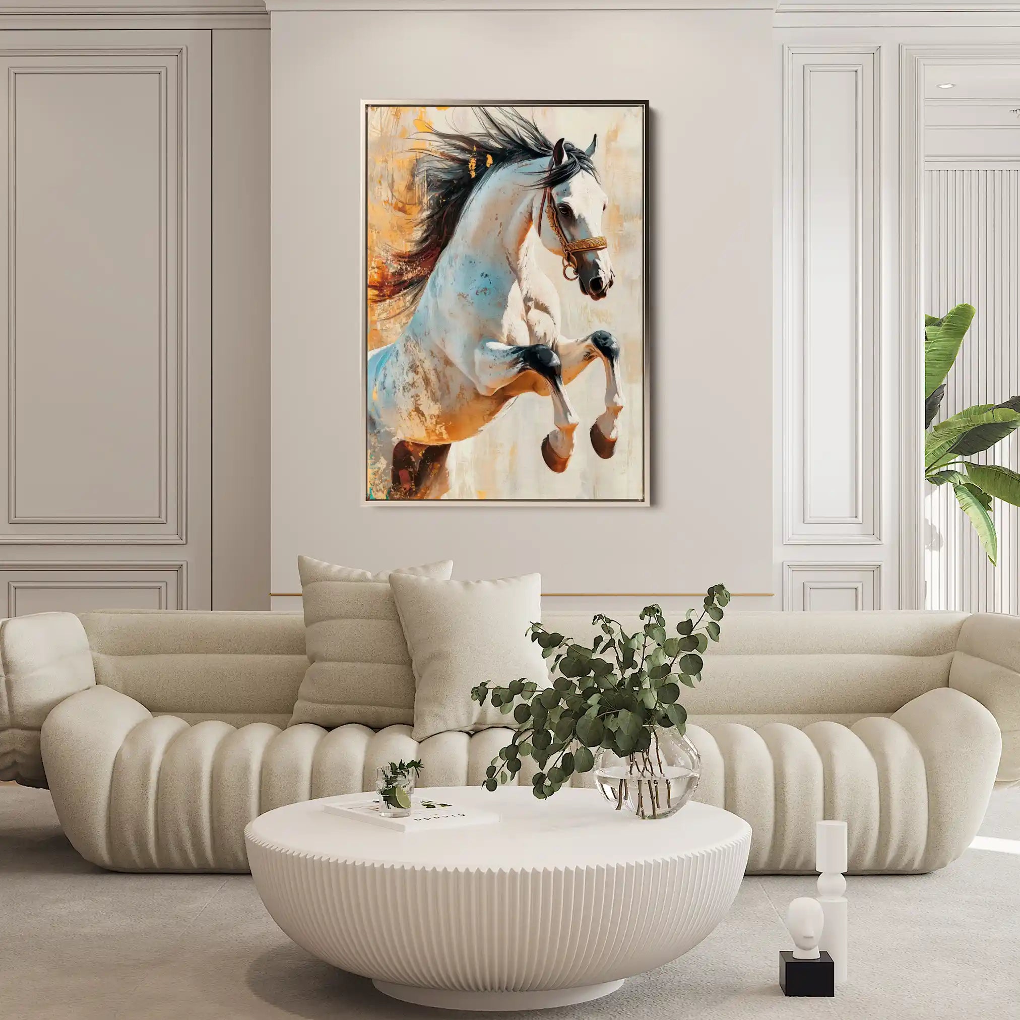 Horses 134 Canvas Art 90 x 60 cm / Stretched on hidden frame
