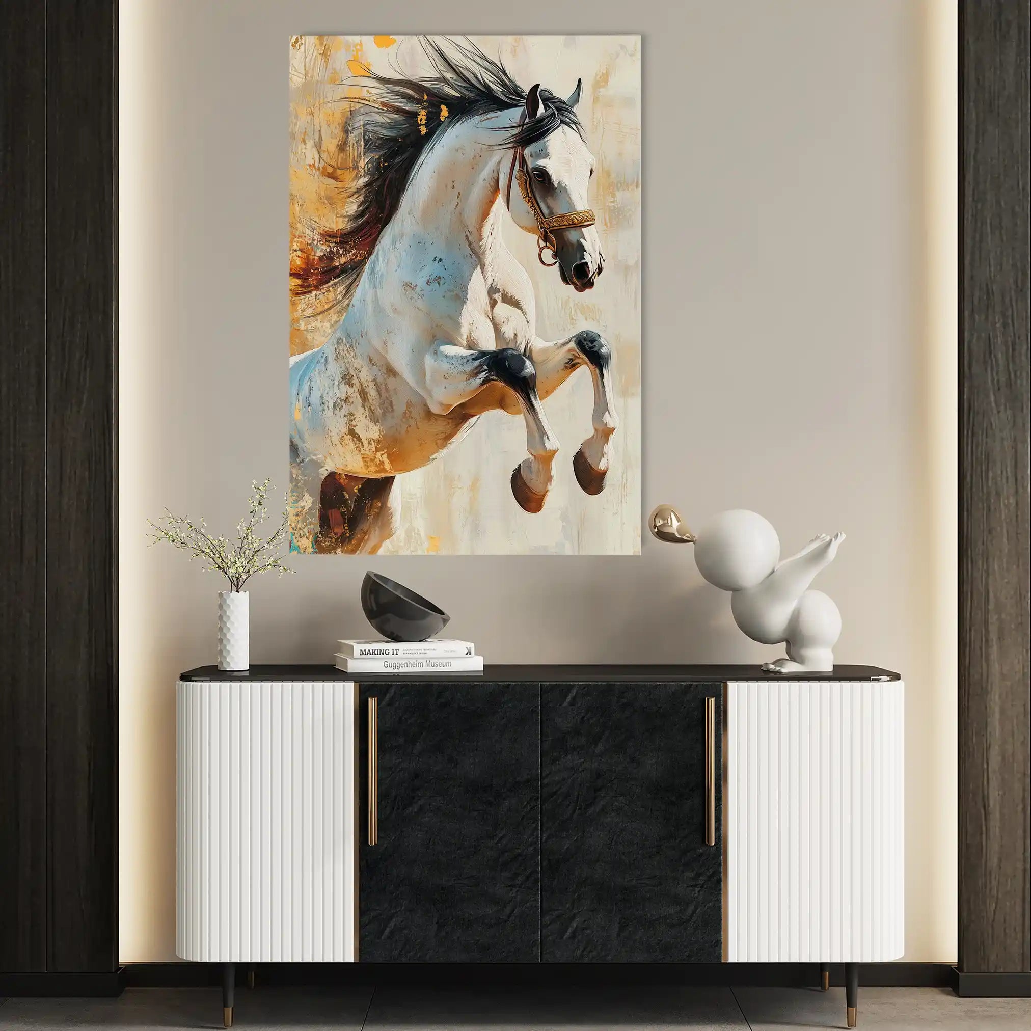 Horses 134 Canvas Art 90 x 60 cm / Stretched on hidden frame