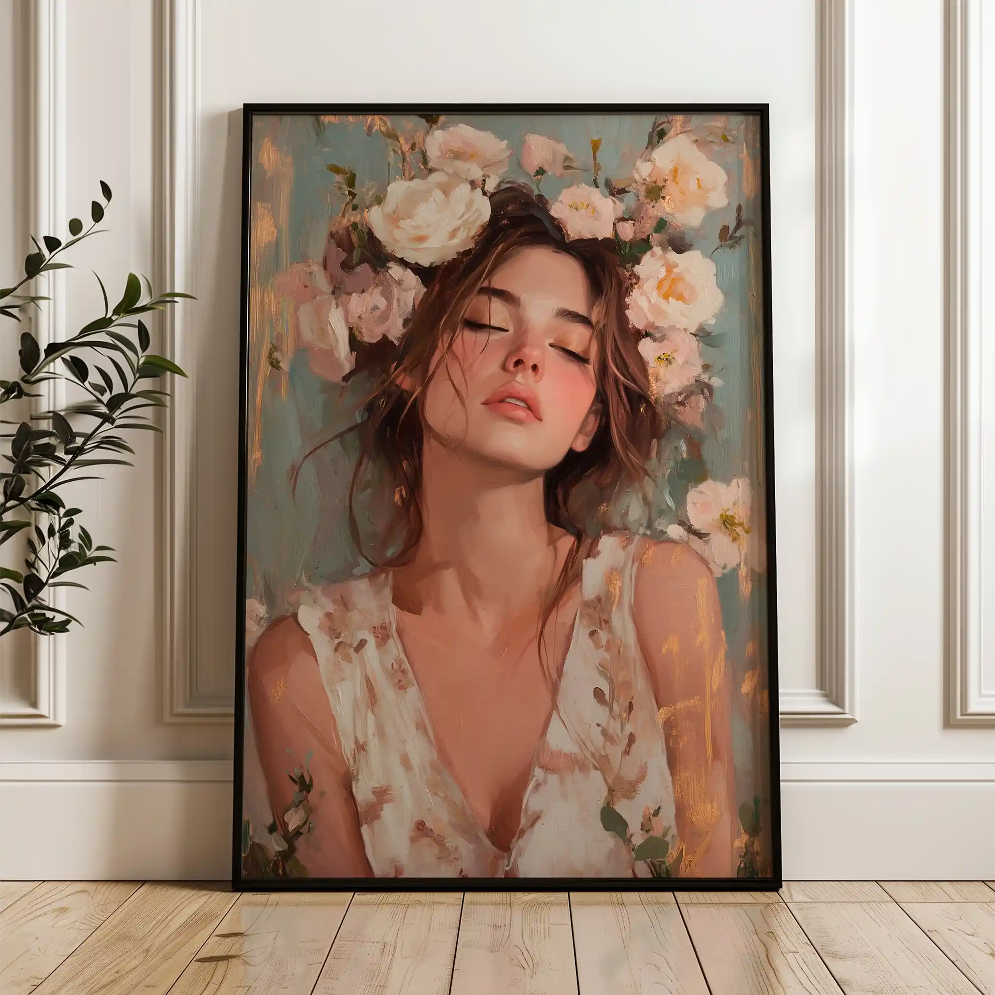 Portrait 134 Canvas Art 90 x 60 cm / Stretched on hidden frame