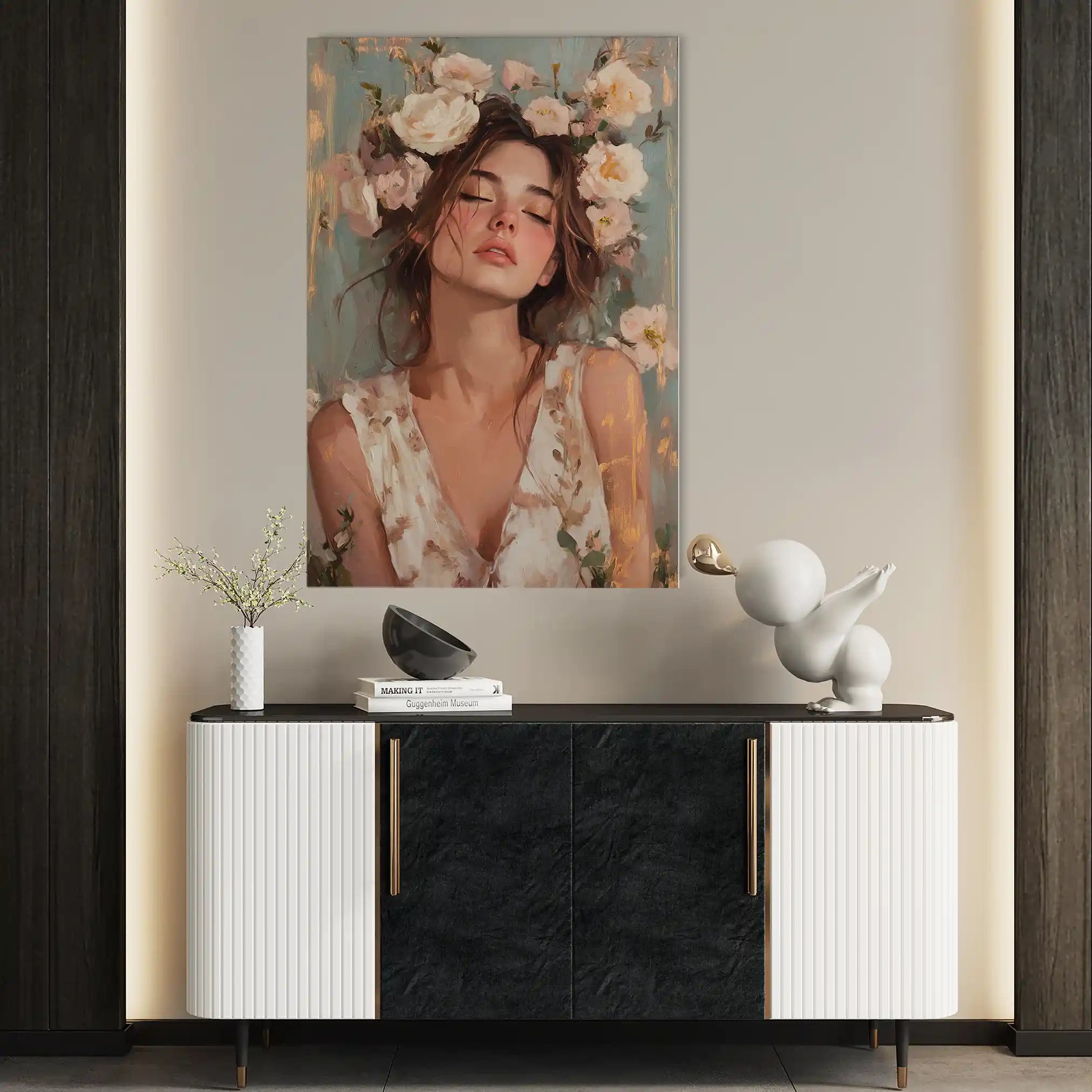 Portrait 134 Canvas Art 90 x 60 cm / Stretched on hidden frame