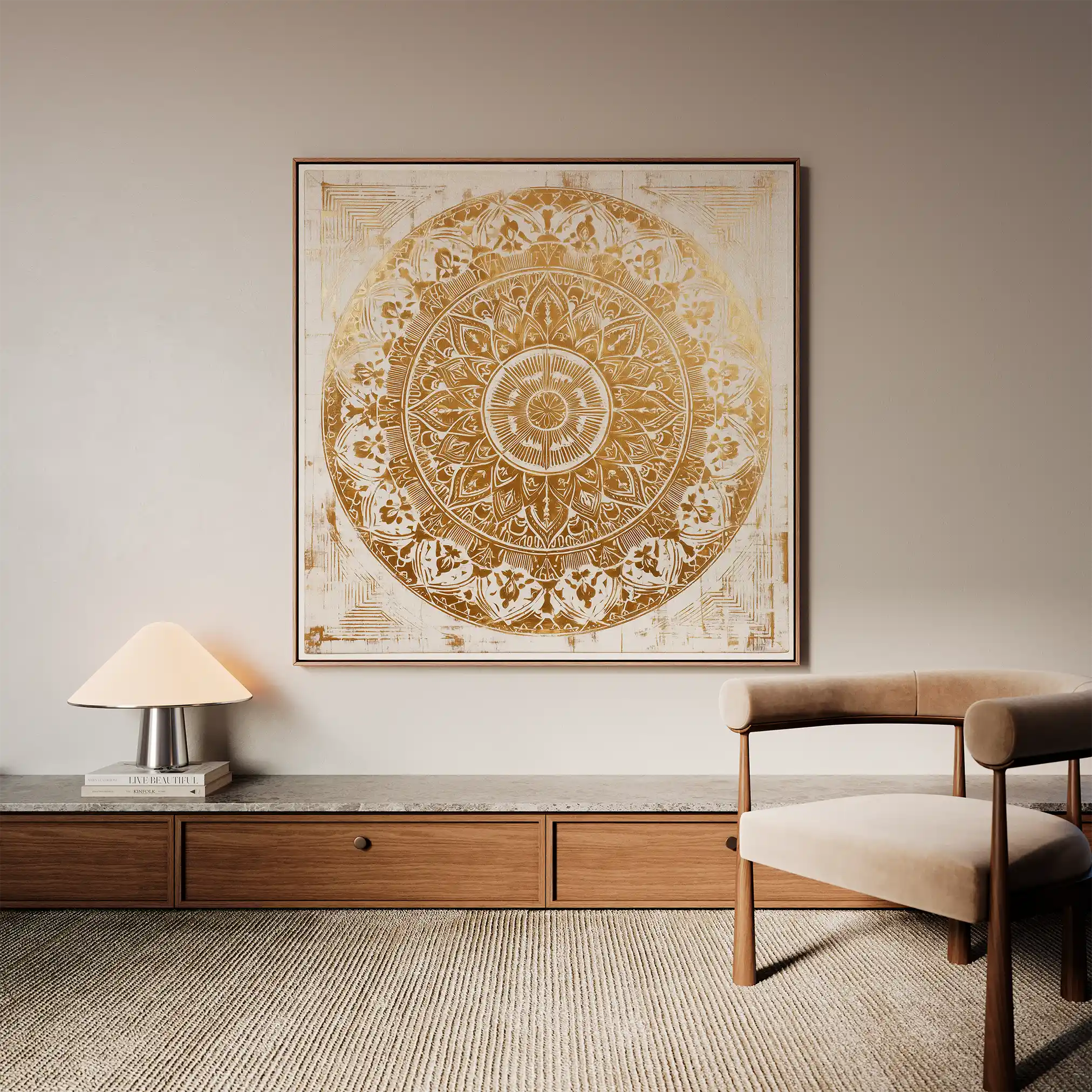 Abstract 1340 Canvas Art 60 x 60 cm / Stretched on hidden frame