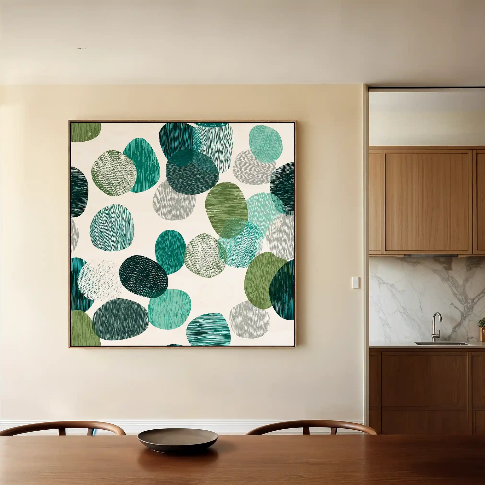 Abstract 1341 Canvas Art 60 x 60 cm / Stretched on hidden frame