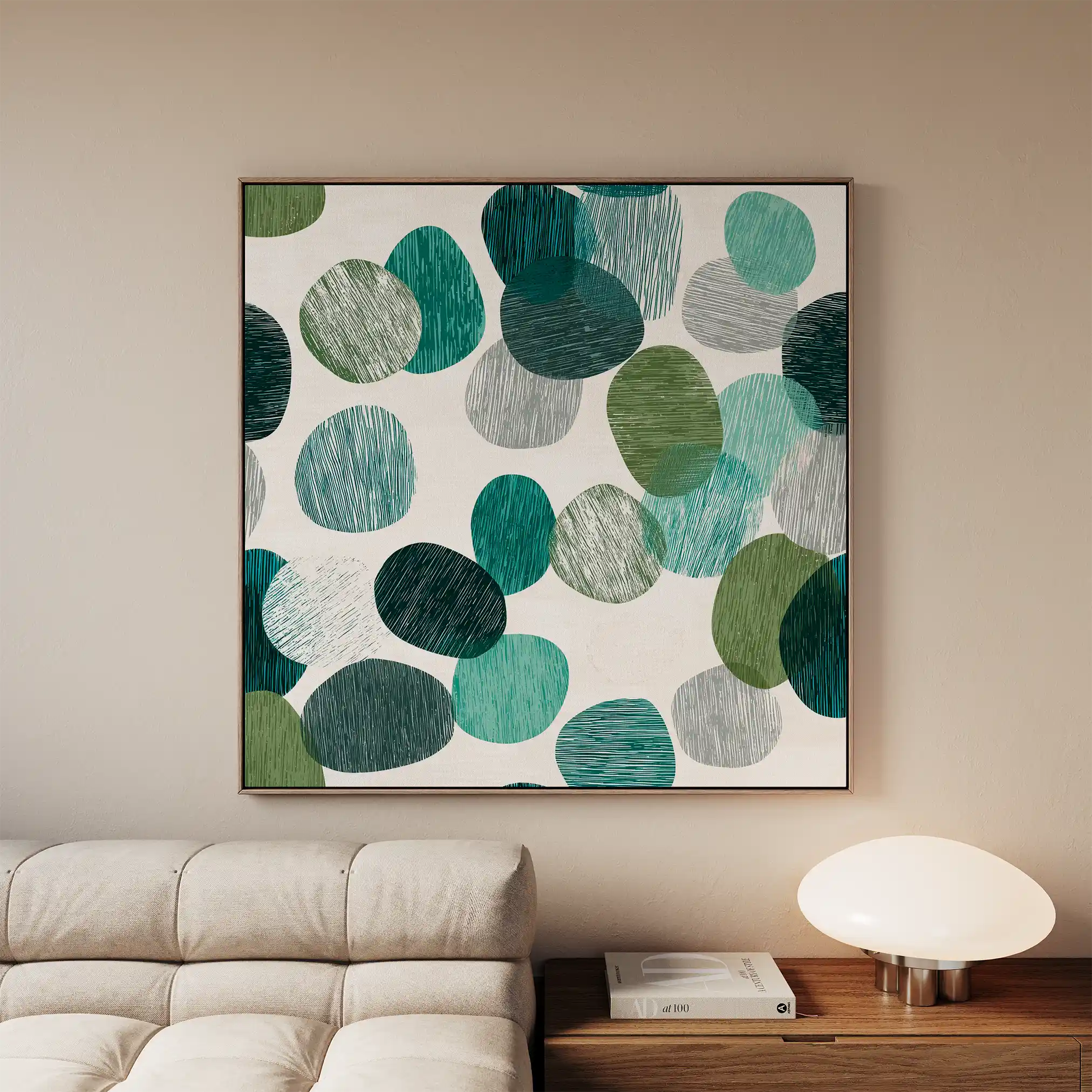 Abstract 1341 Canvas Art 60 x 60 cm / Stretched on hidden frame