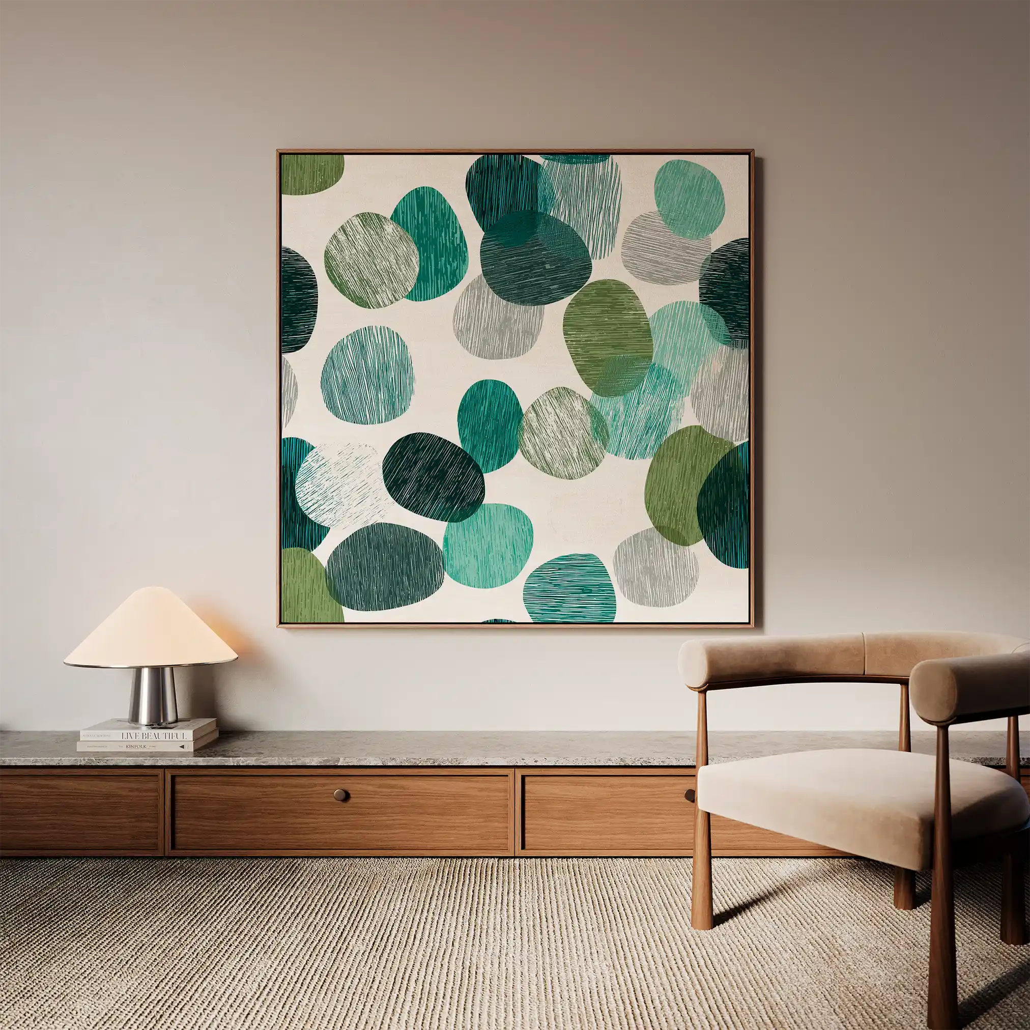 Abstract 1341 Canvas Art 60 x 60 cm / Stretched on hidden frame