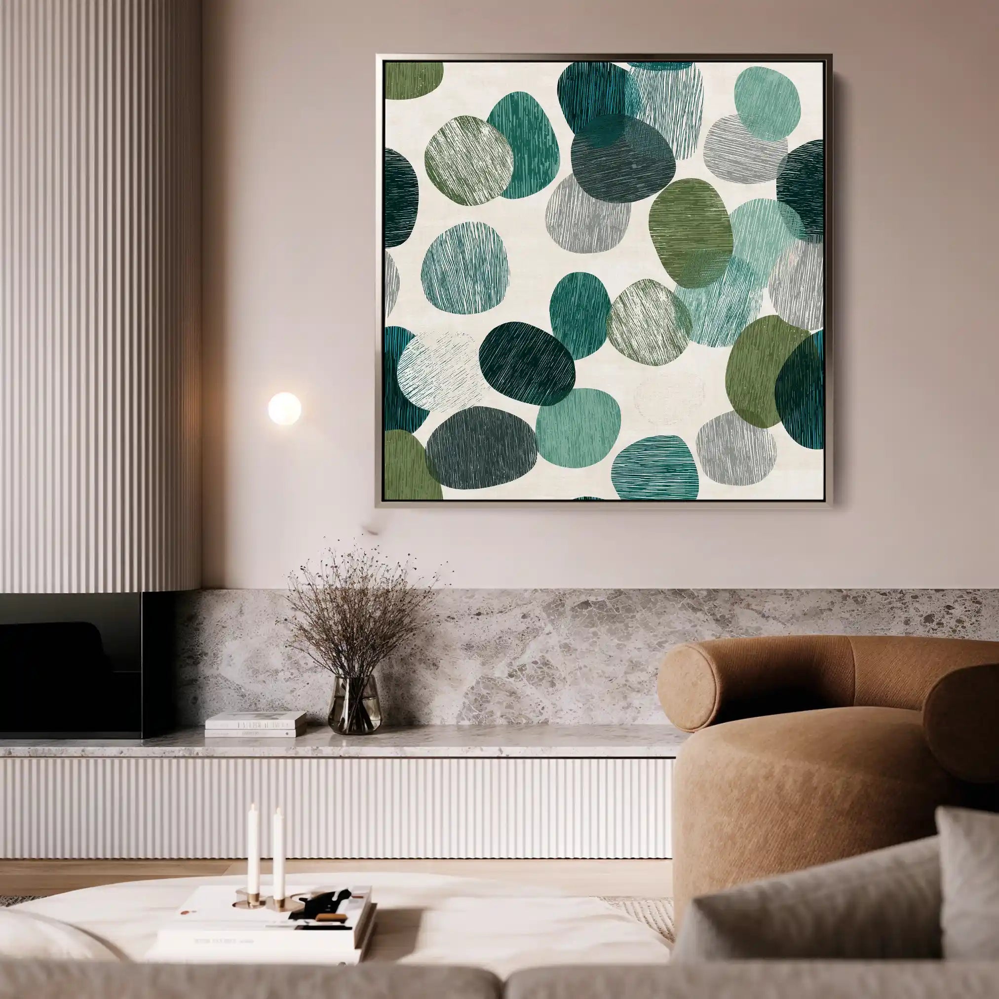 Abstract 1341 Canvas Art 60 x 60 cm / Stretched on hidden frame
