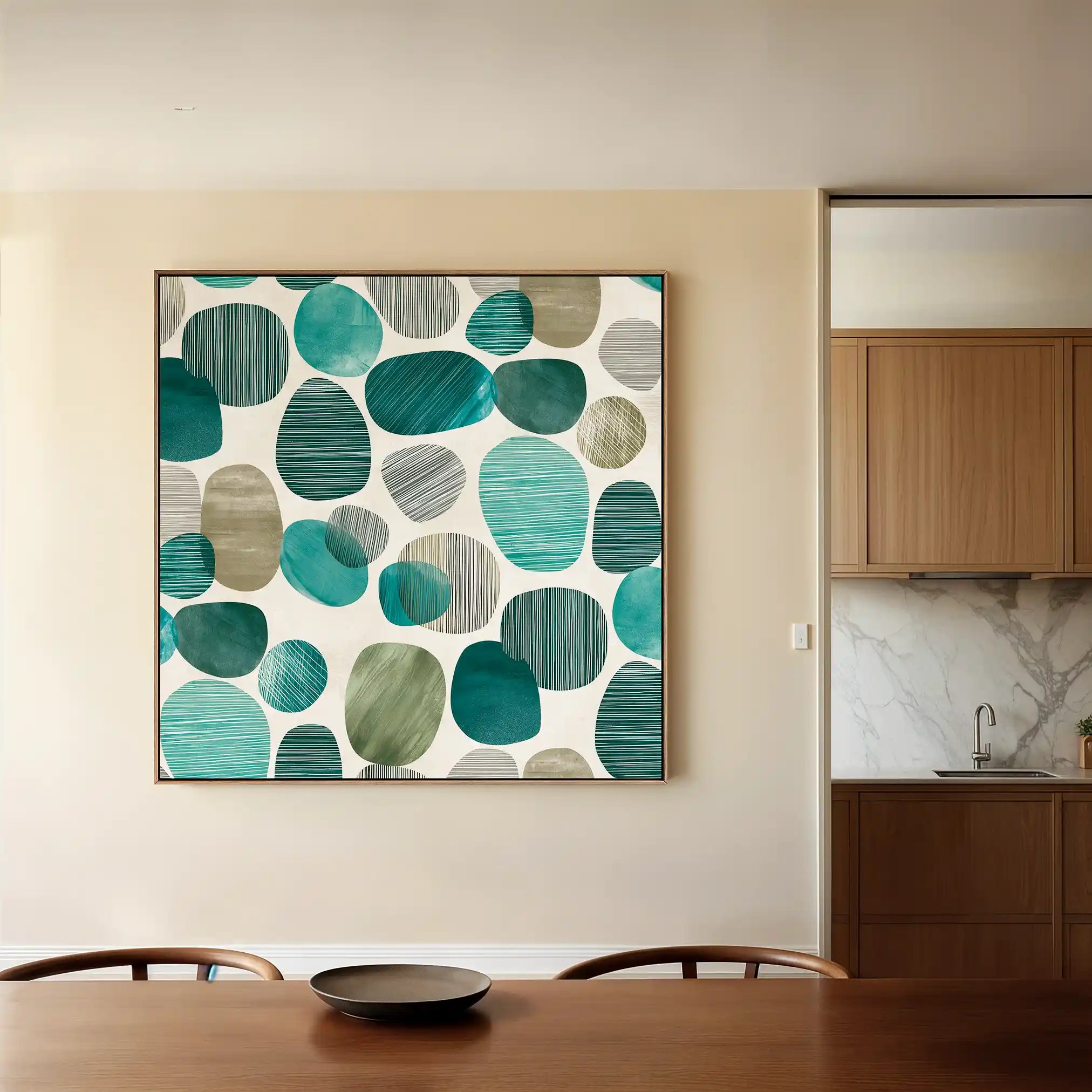 Abstract 1342 Canvas Art 60 x 60 cm / Stretched on hidden frame