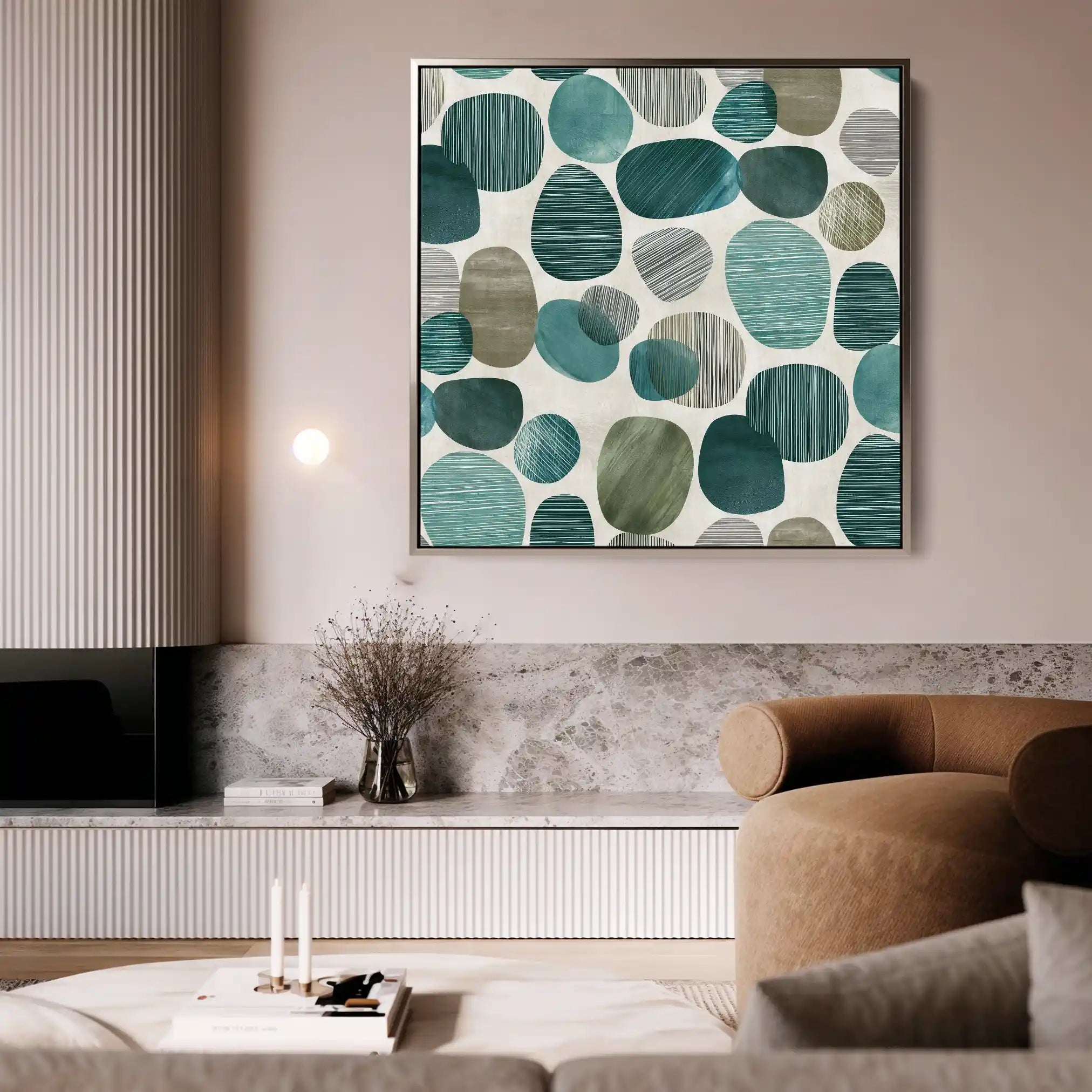 Abstract 1342 Canvas Art 60 x 60 cm / Stretched on hidden frame