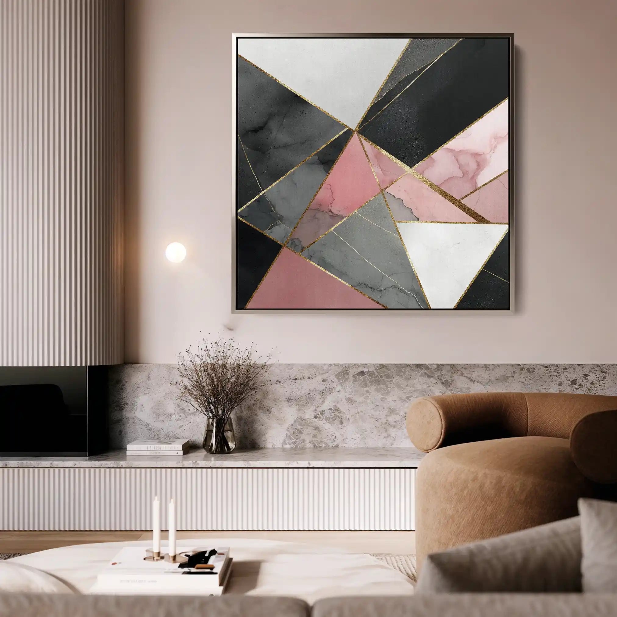 Abstract 1343 Canvas Art 60 x 60 cm / Stretched on hidden frame