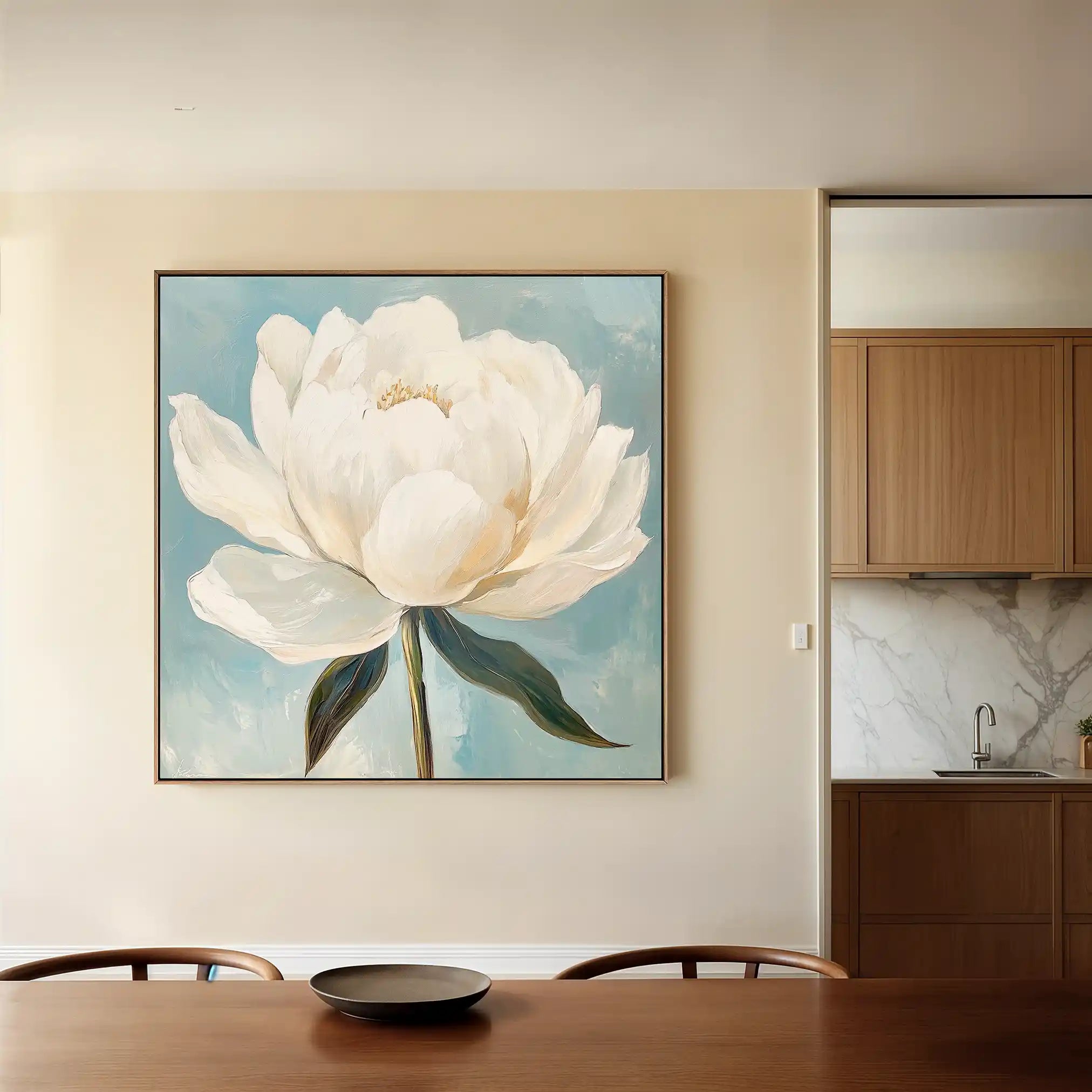 Floral Canvas Wall Art WAD1343-F 80 x 80 cm / Stretched on hidden frame