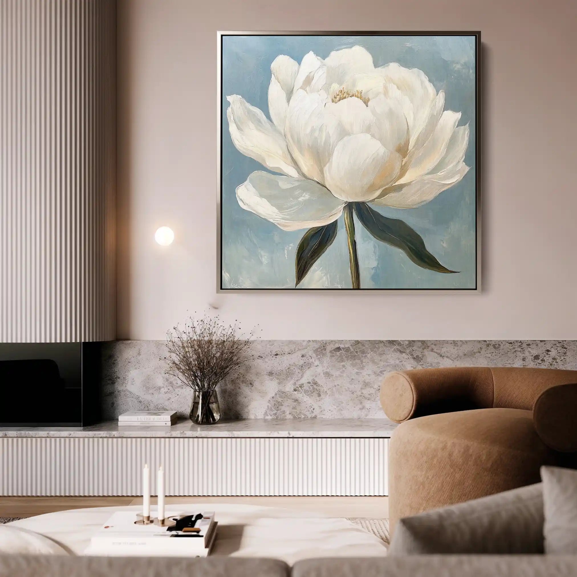 Floral Canvas Wall Art WAD1343-F 80 x 80 cm / Stretched on hidden frame