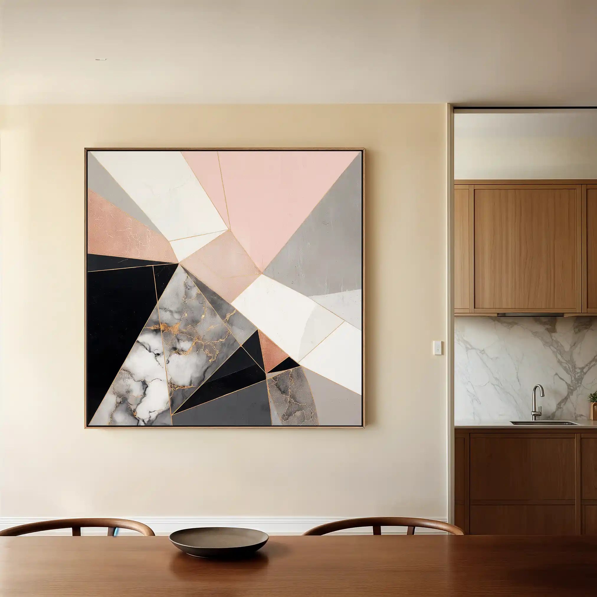 Abstract 1344 Canvas Art 60 x 60 cm / Stretched on hidden frame