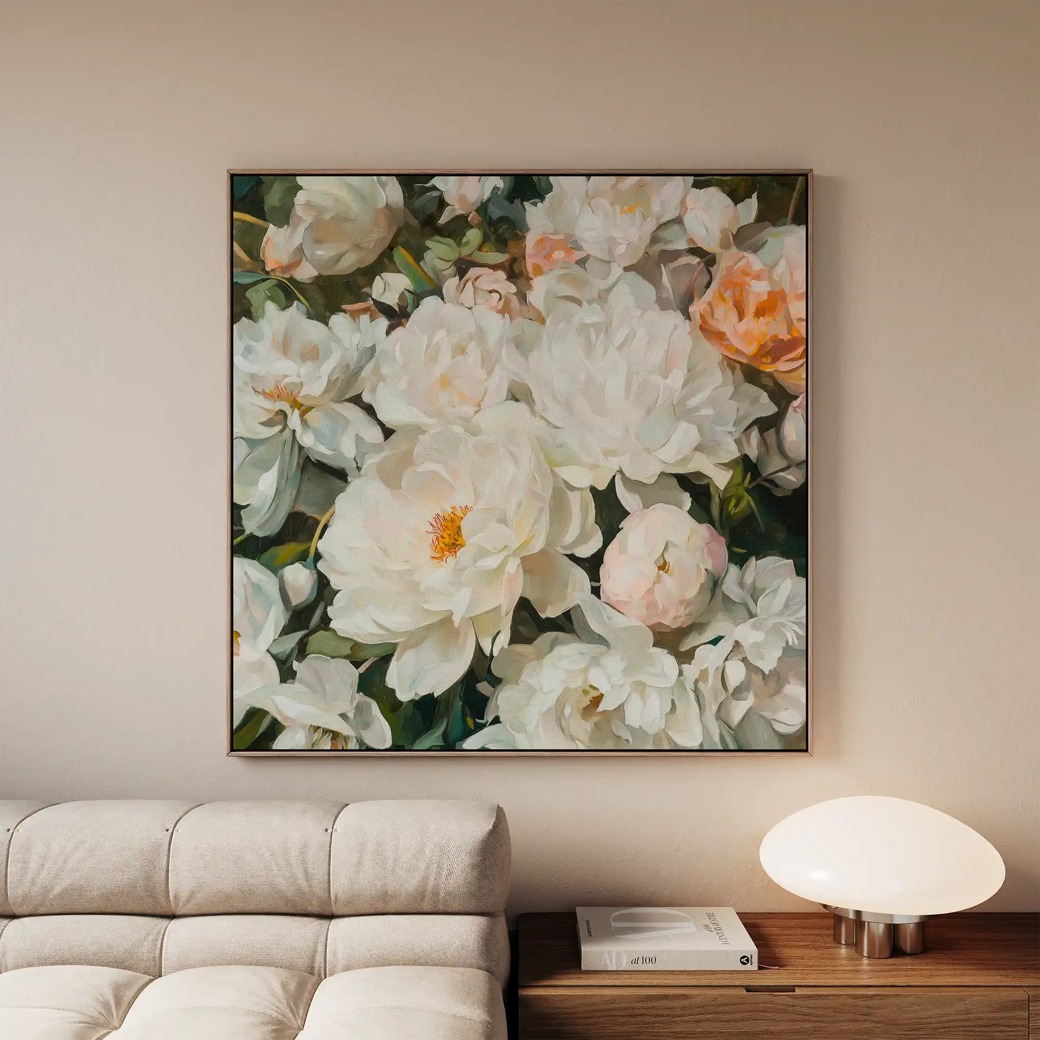 Floral Canvas Wall Art WAD1344-F 80 x 80 cm / Stretched on hidden frame