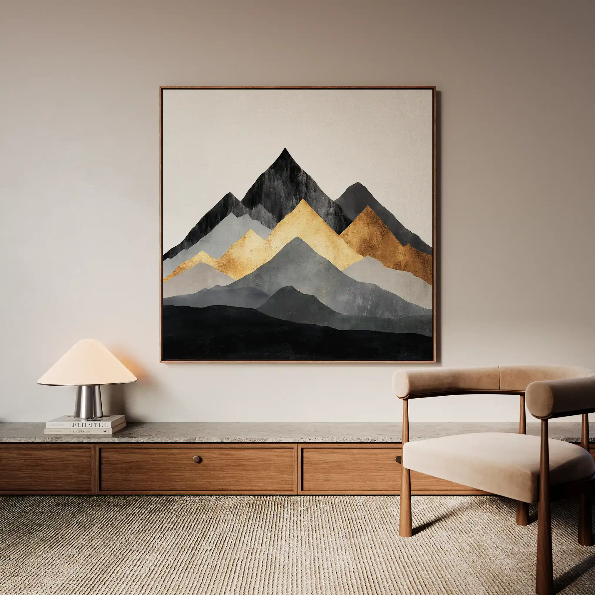 Abstract 1345 Canvas Art 60 x 60 cm / Stretched on hidden frame