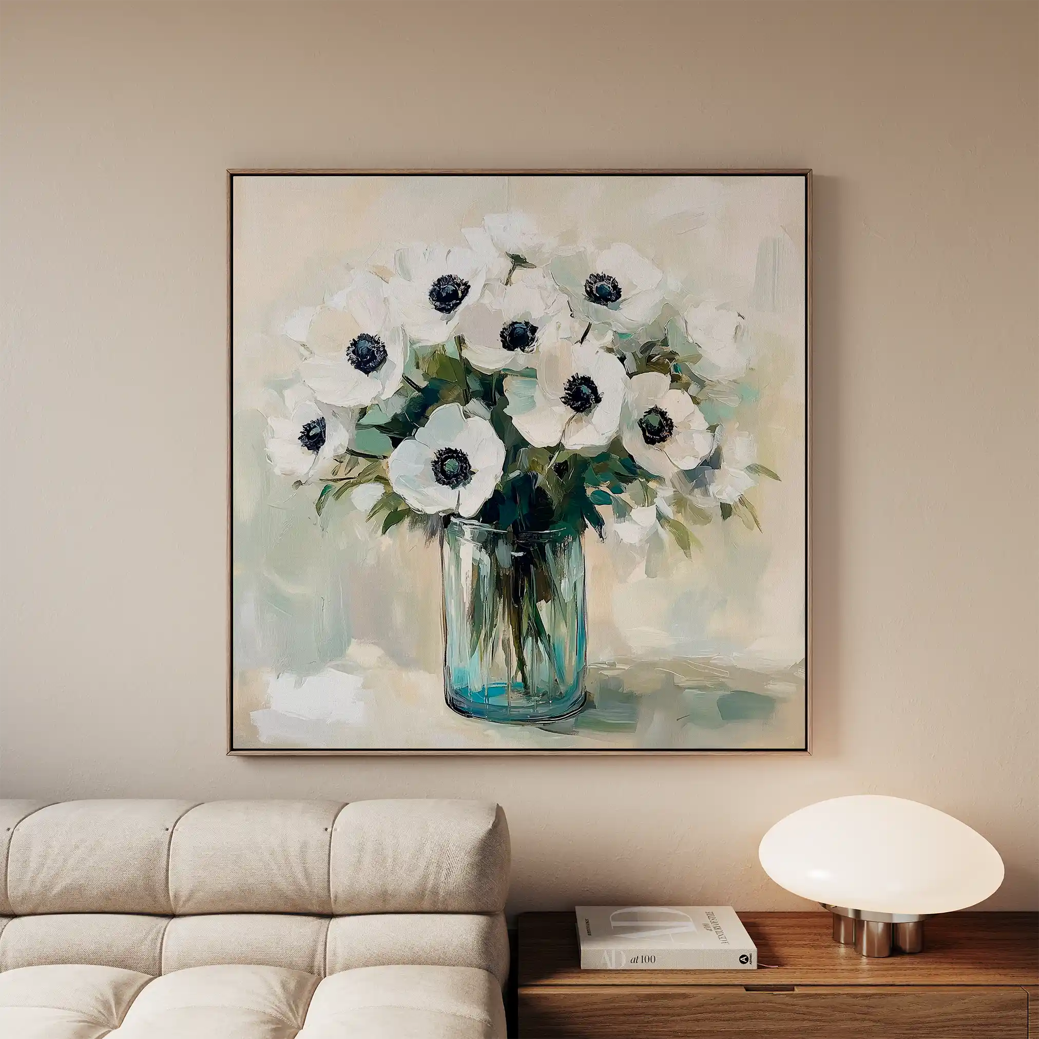 Floral Canvas Wall Art WAD1346-F 80 x 80 cm / Stretched on hidden frame