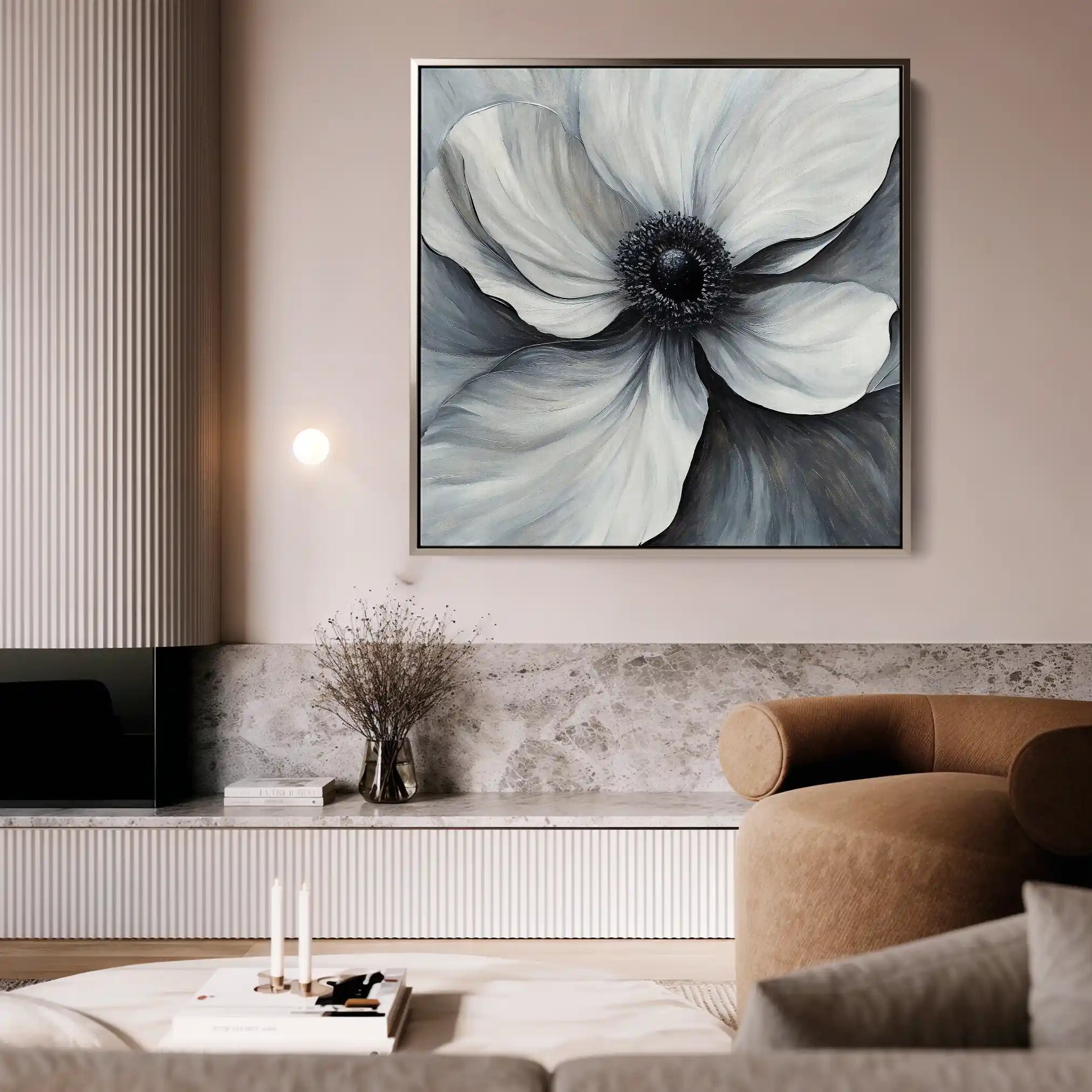 Floral Canvas Wall Art WAD1347-F 80 x 80 cm / Stretched on hidden frame