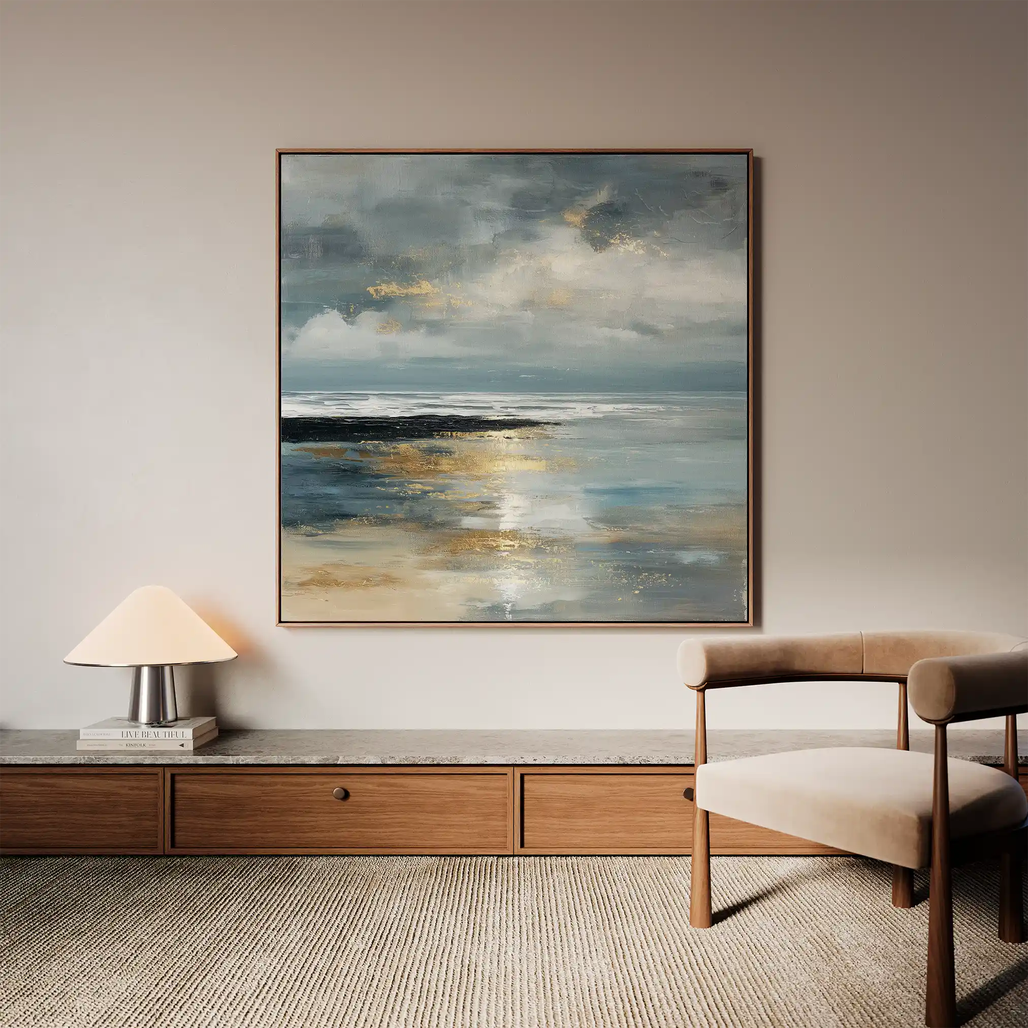 Abstract 1348 Canvas Art 60 x 60 cm / Stretched on hidden frame