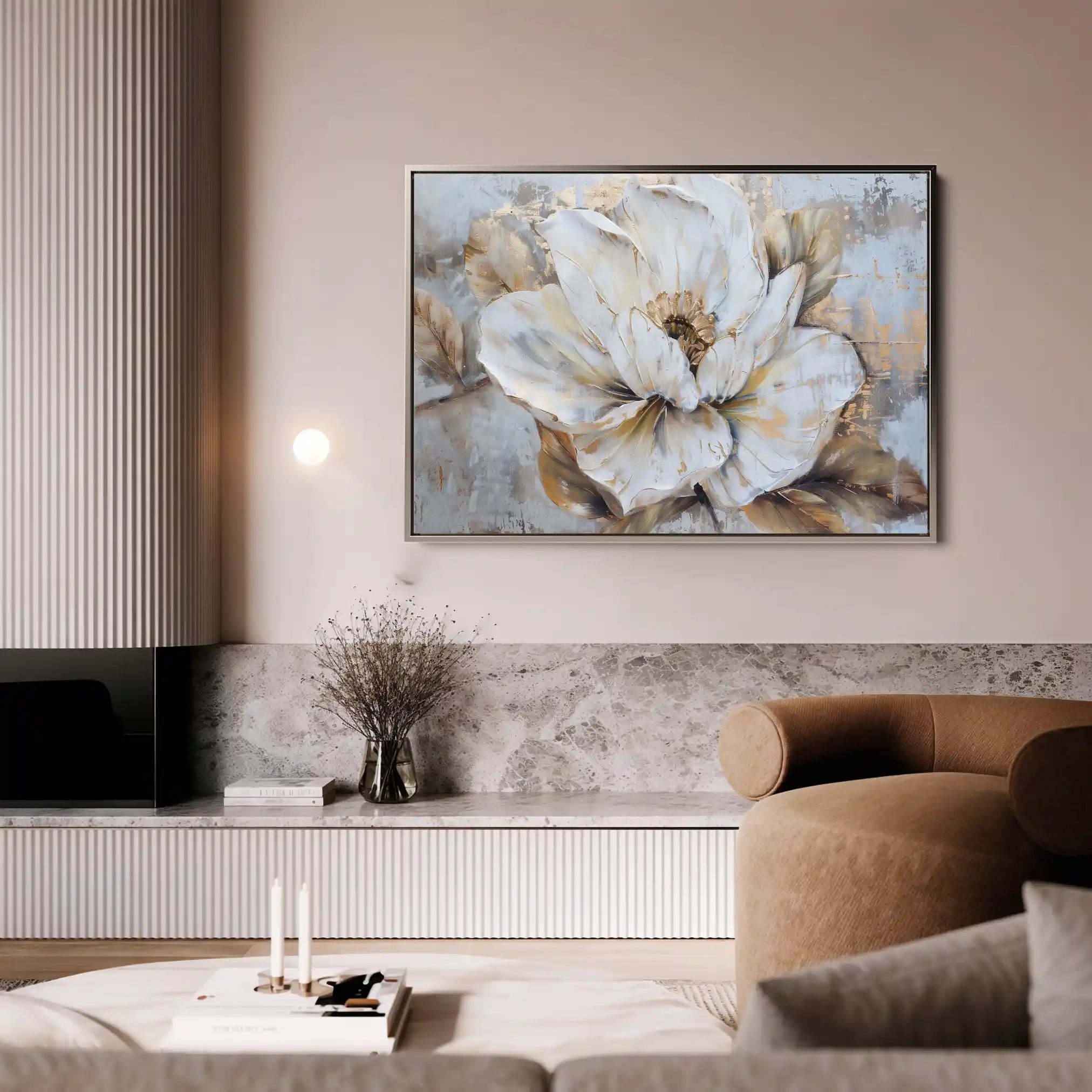 Floral Canvas Wall Art WAD135-F 90 x 60 cm / Stretched on hidden frame