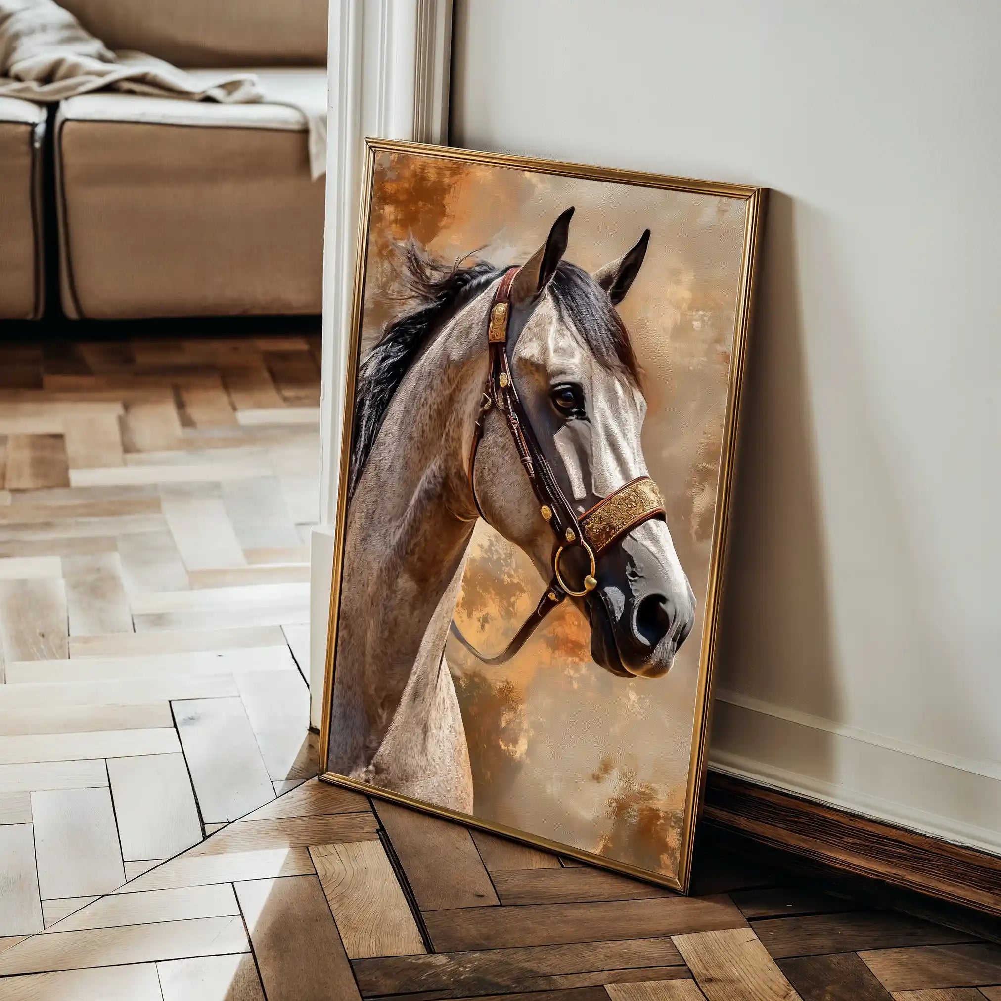 Horses 135 Canvas Art 90 x 60 cm / Stretched on hidden frame