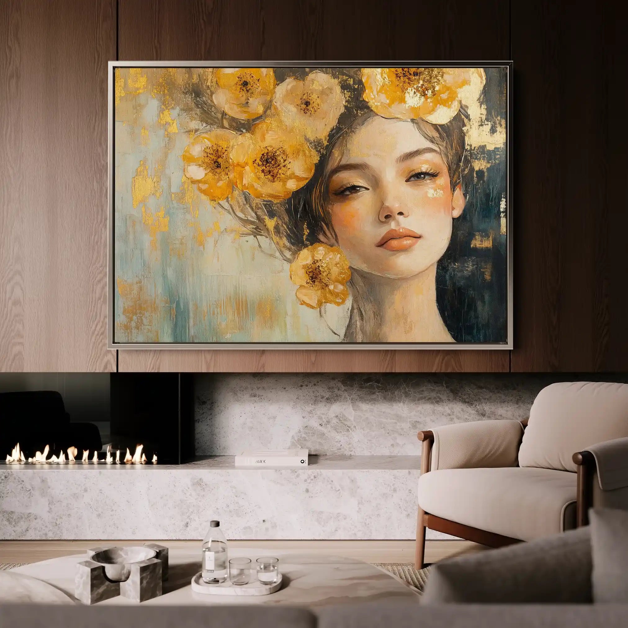 Portrait 135 Canvas Art 90 x 60 cm / Stretched on hidden frame