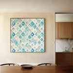 Abstract 1350 Canvas Art 60 x 60 cm / Stretched on hidden frame