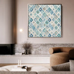 Abstract 1350 Canvas Art 60 x 60 cm / Stretched on hidden frame