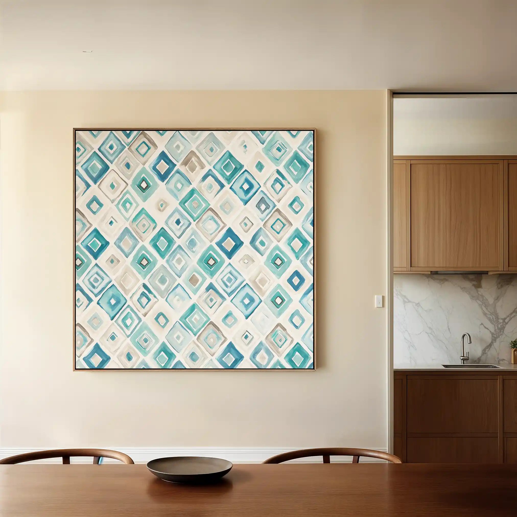 Abstract 1351 Canvas Art 60 x 60 cm / Stretched on hidden frame