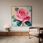 Floral Canvas Wall Art WAD1352-F 80 x 80 cm / Stretched on hidden frame