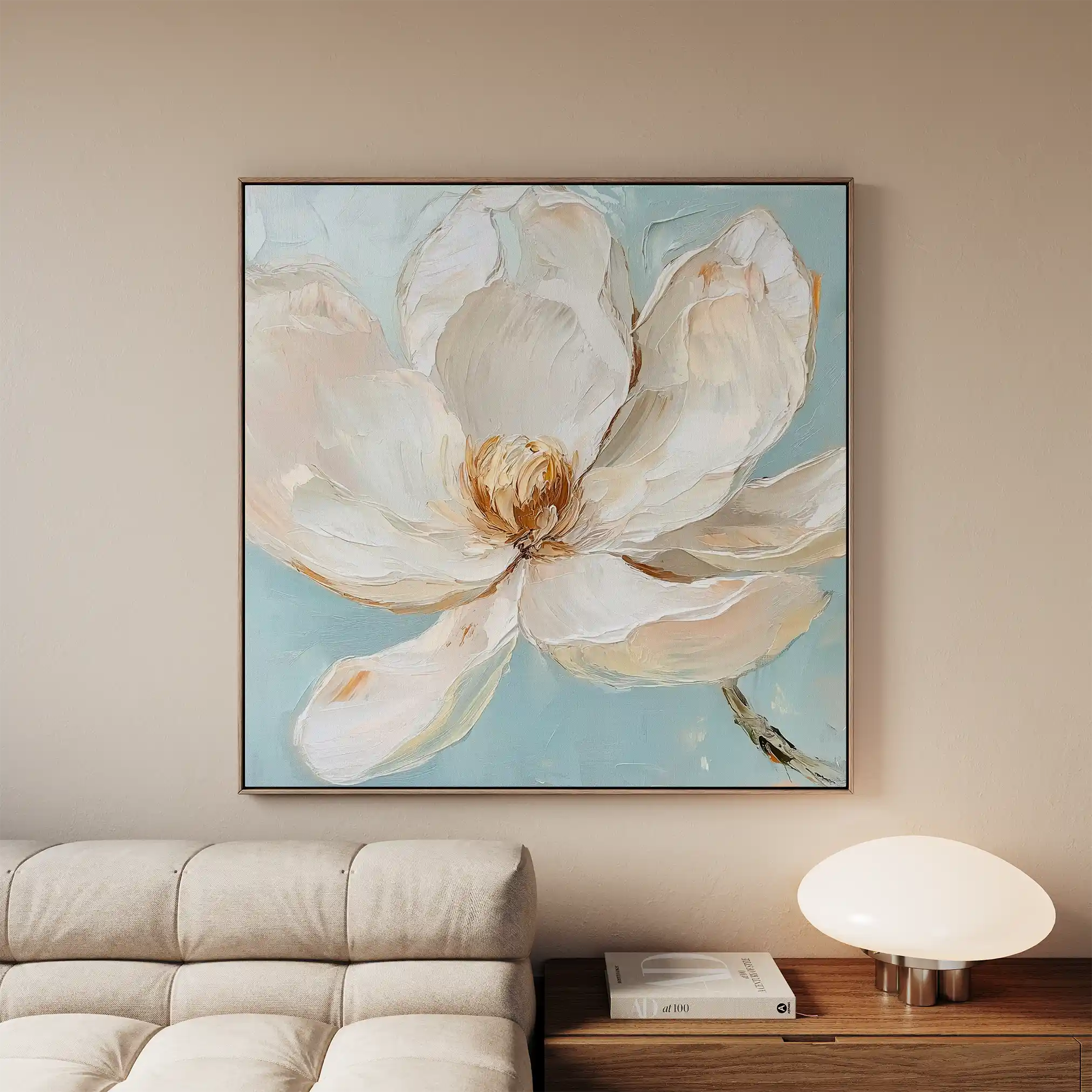 Floral Canvas Wall Art WAD1353-F 80 x 80 cm / Stretched on hidden frame