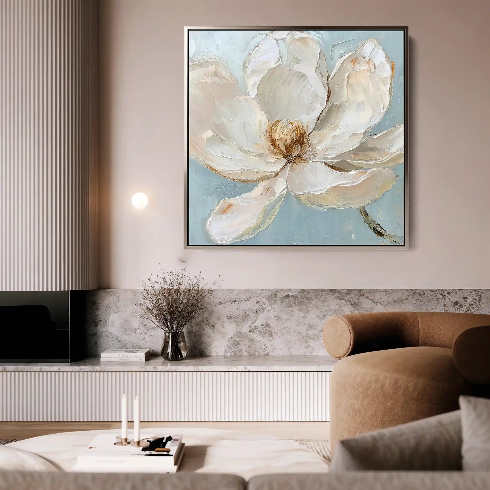 Floral Canvas Wall Art WAD1353-F 80 x 80 cm / Stretched on hidden frame