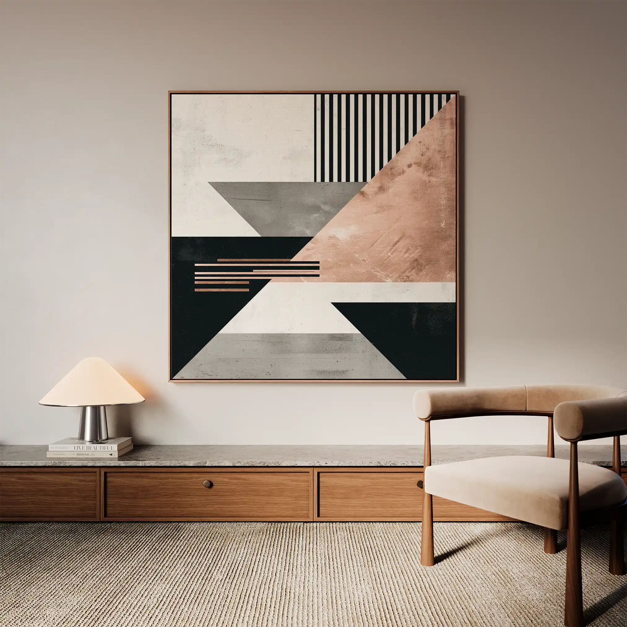 Abstract 1355 Canvas Art 60 x 60 cm / Stretched on hidden frame