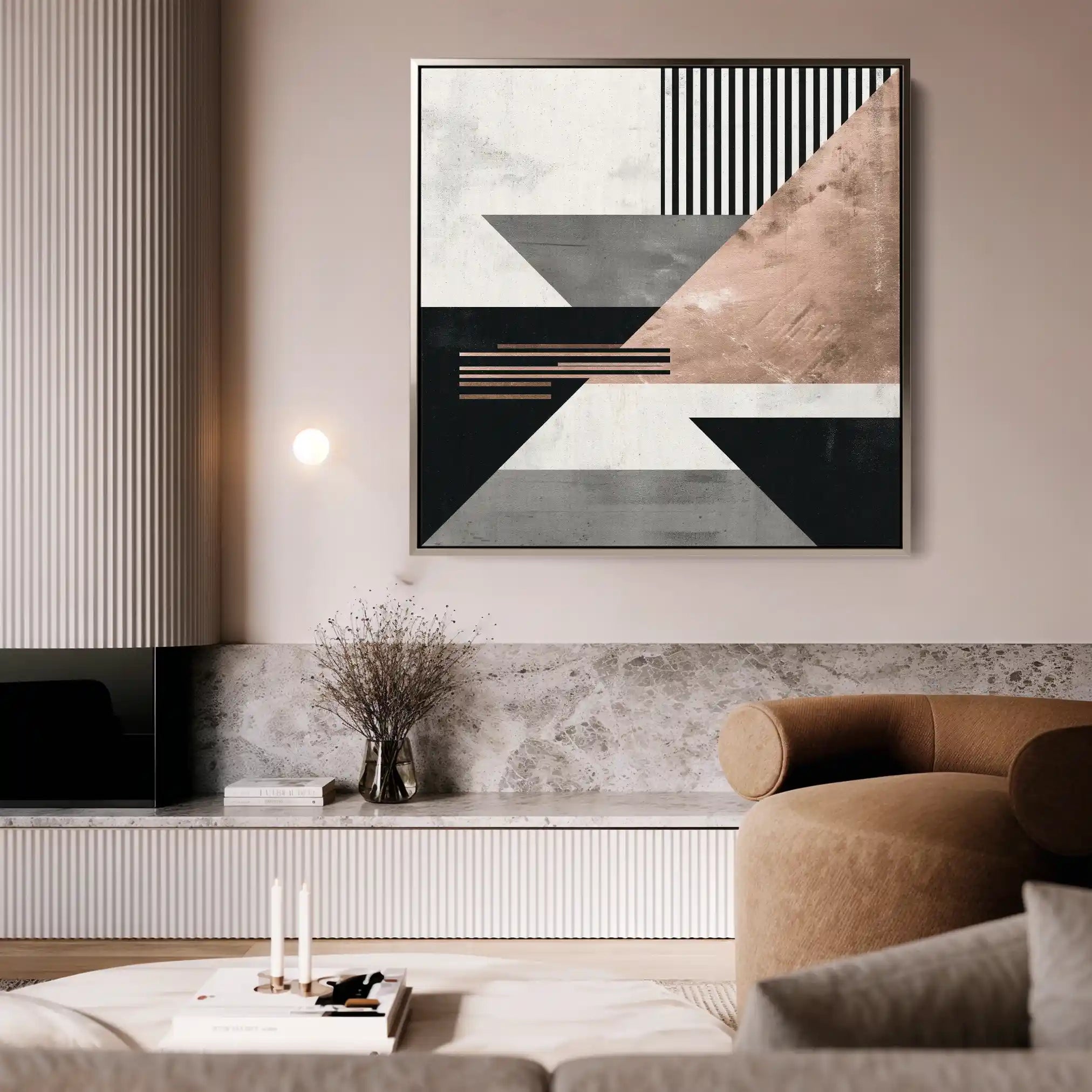 Abstract 1355 Canvas Art 60 x 60 cm / Stretched on hidden frame