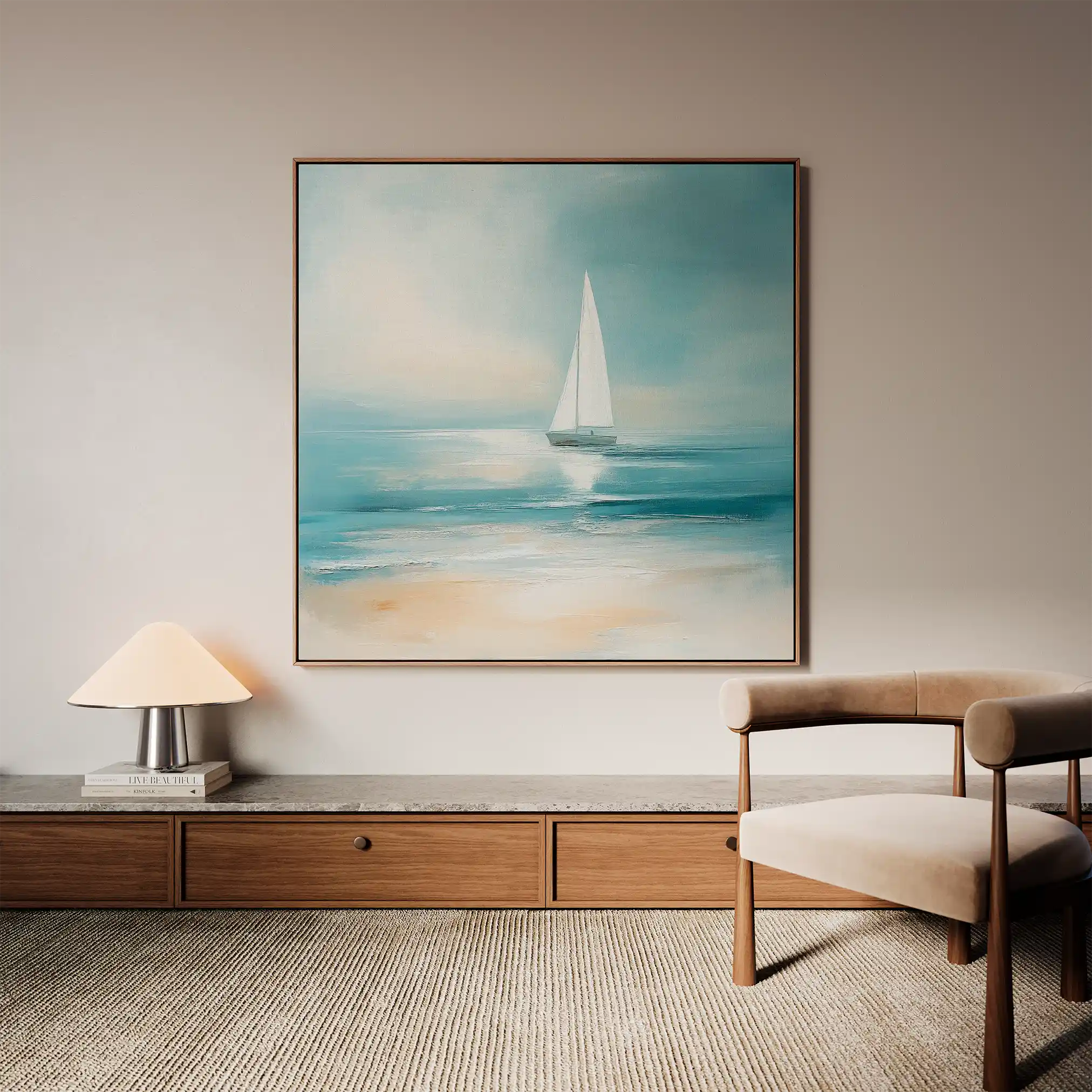 Floral Canvas Wall Art WAD1355-F 80 x 80 cm / Stretched on hidden frame