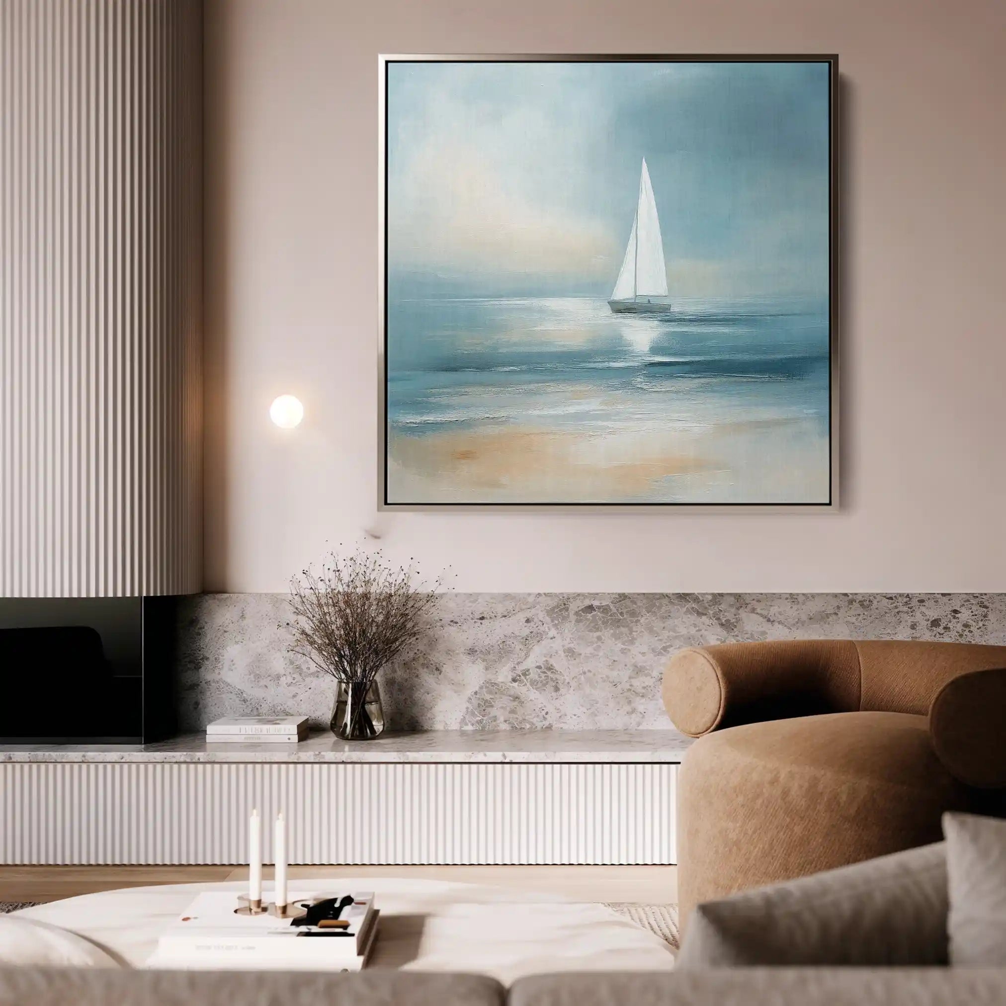 Floral Canvas Wall Art WAD1355-F 80 x 80 cm / Stretched on hidden frame