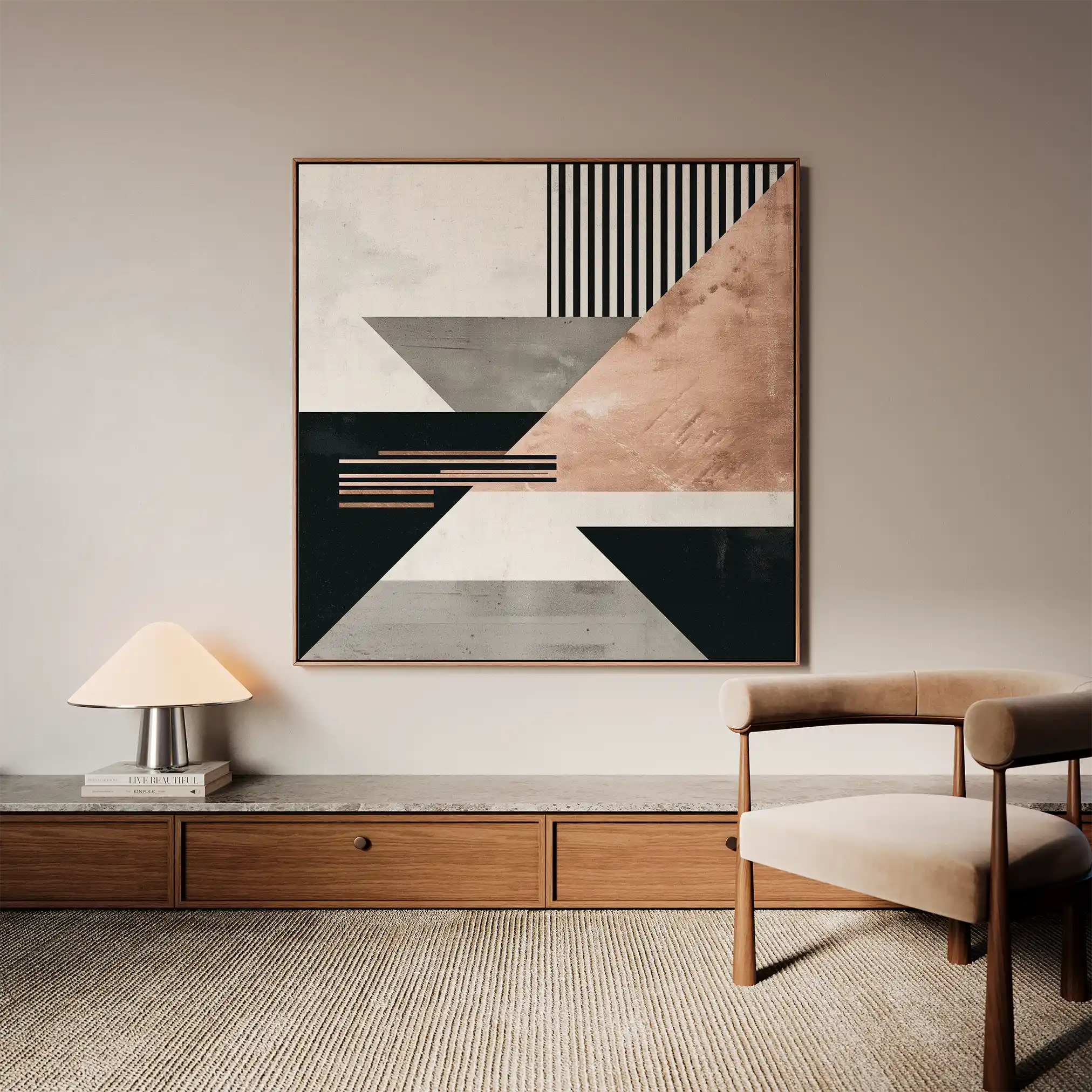 Abstract 1356 Canvas Art 60 x 60 cm / Stretched on hidden frame