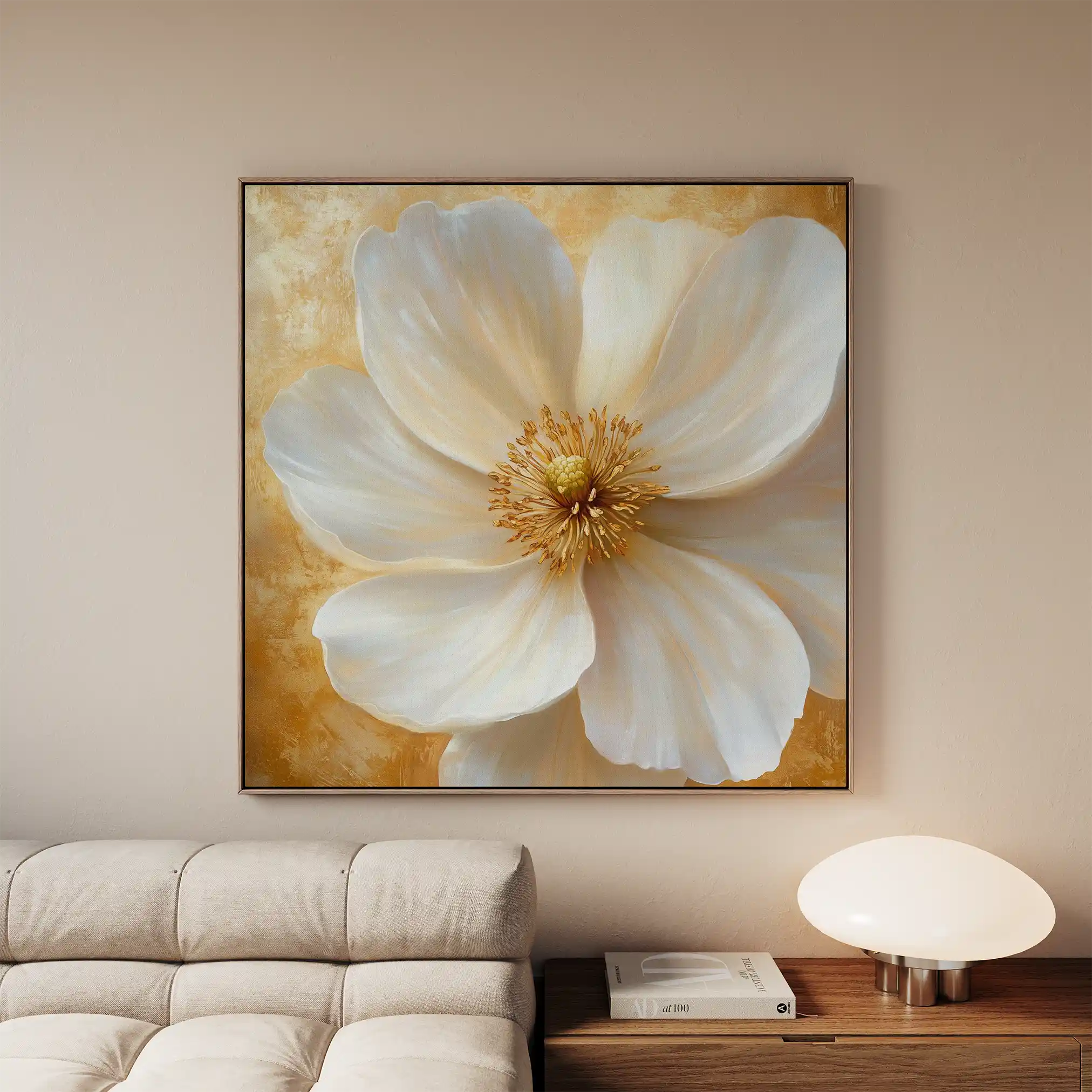 Floral Canvas Wall Art WAD1356-F 80 x 80 cm / Stretched on hidden frame