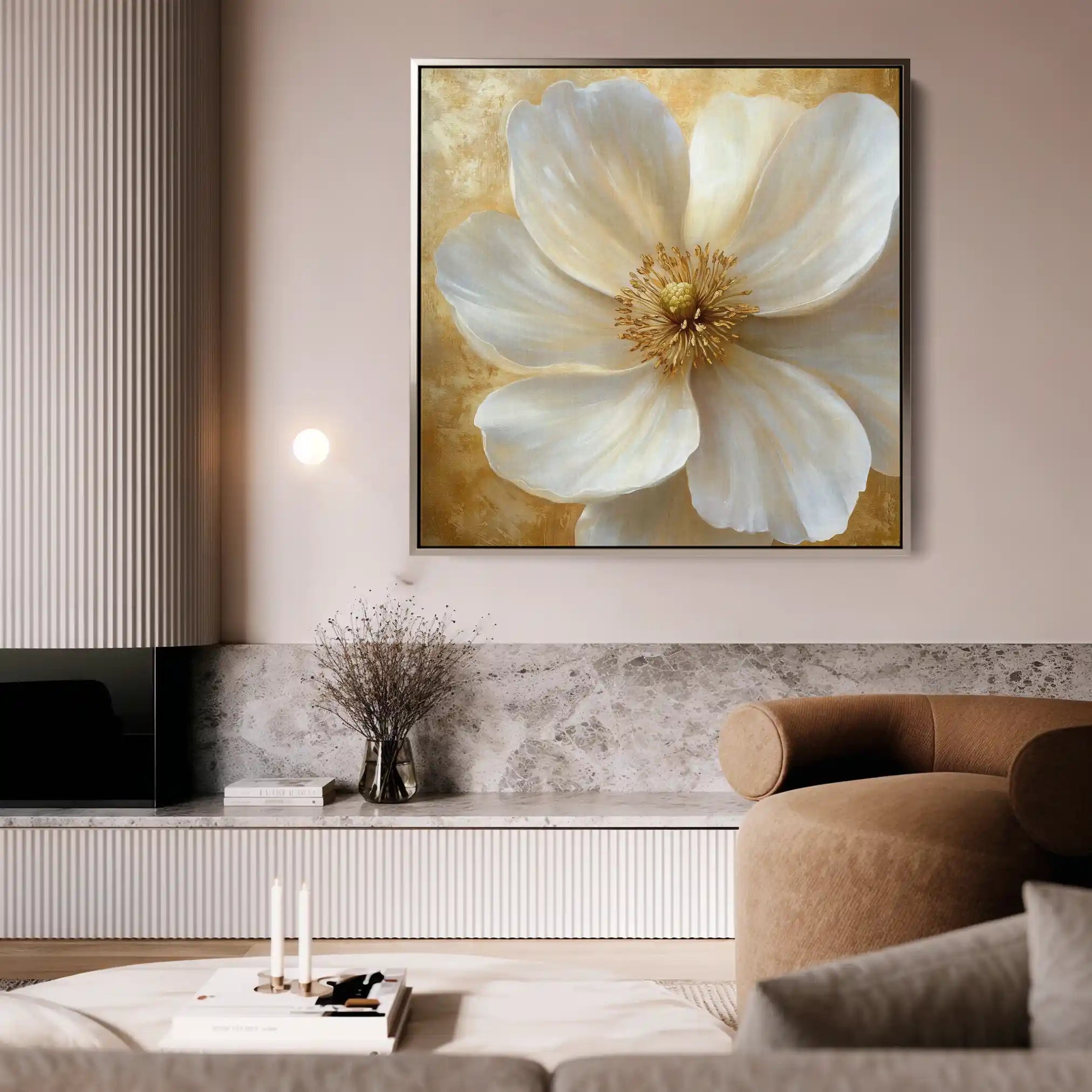 Floral Canvas Wall Art WAD1356-F 80 x 80 cm / Stretched on hidden frame