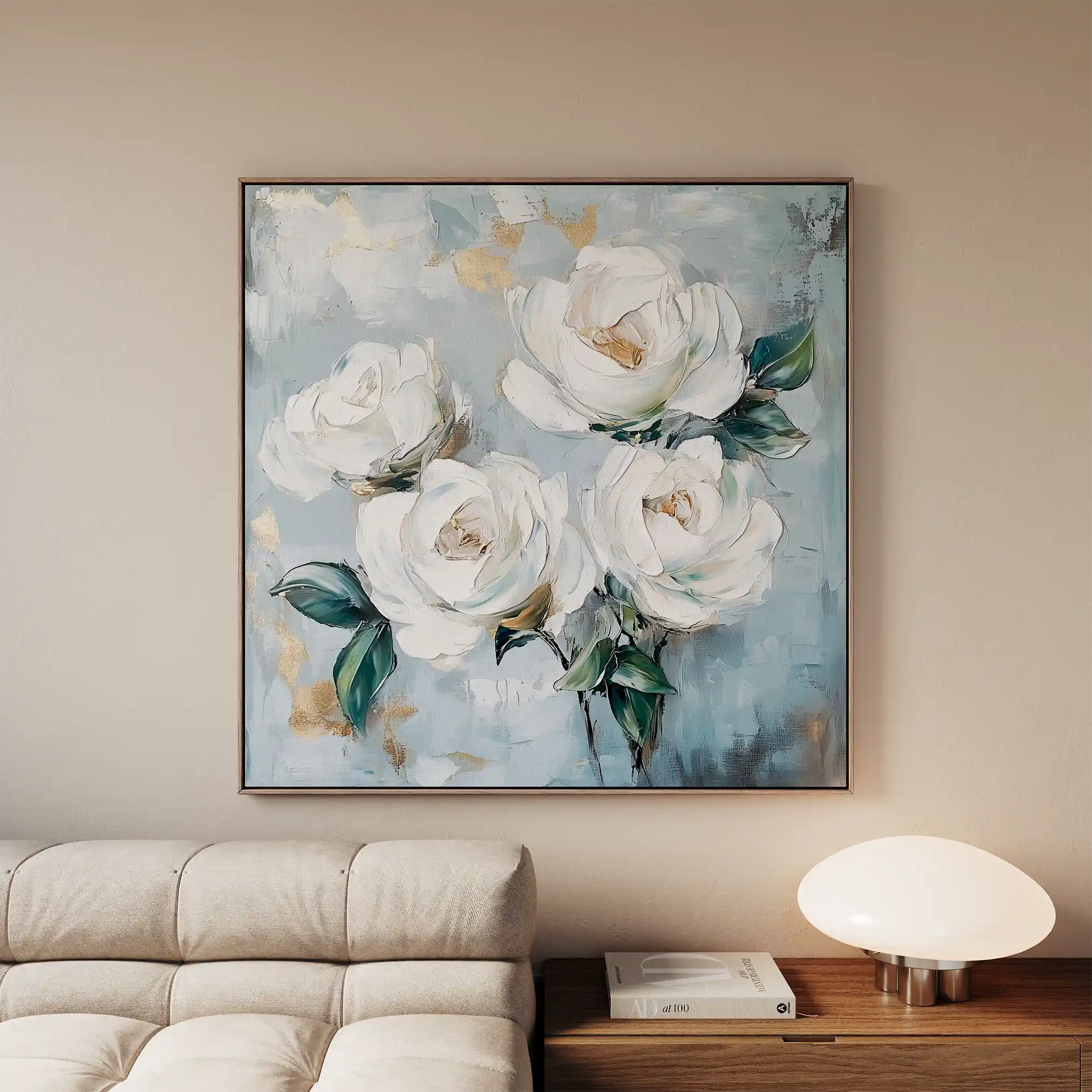 Floral Canvas Wall Art WAD1357-F 80 x 80 cm / Stretched on hidden frame