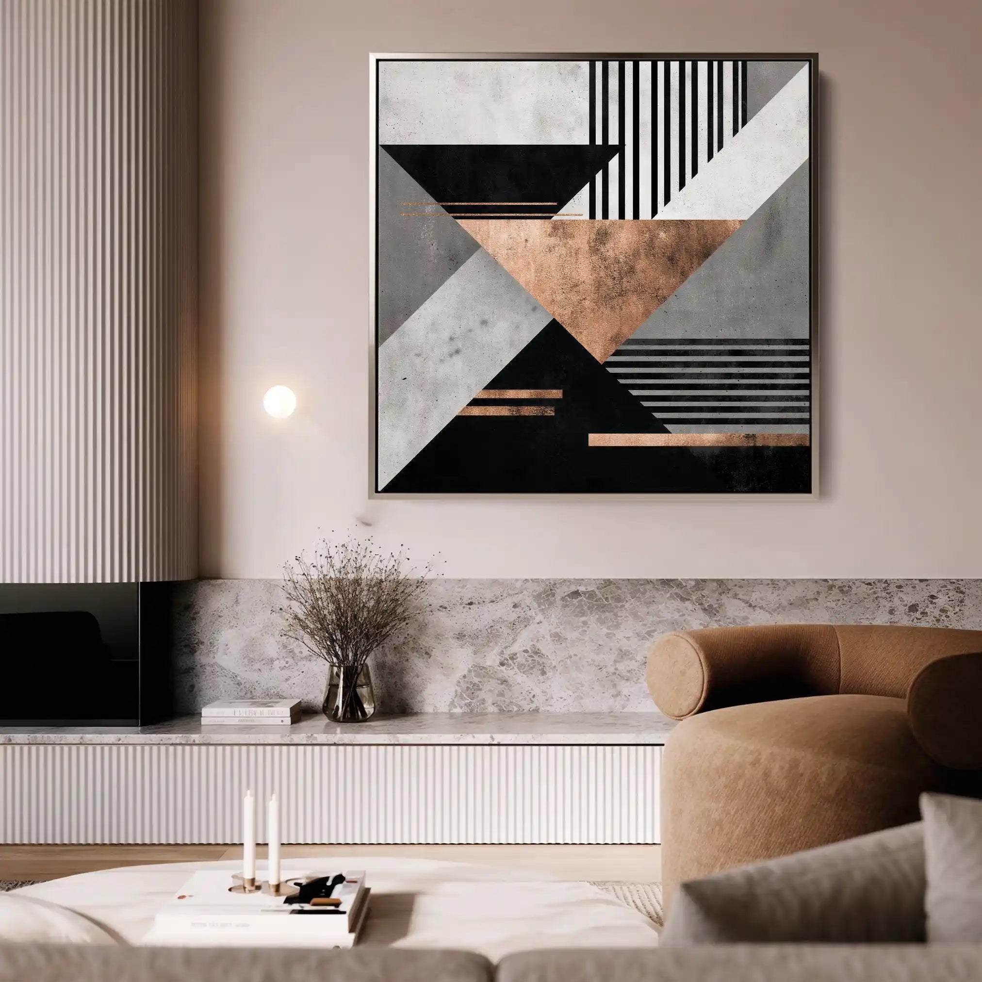 Abstract 1358 Canvas Art 60 x 60 cm / Stretched on hidden frame