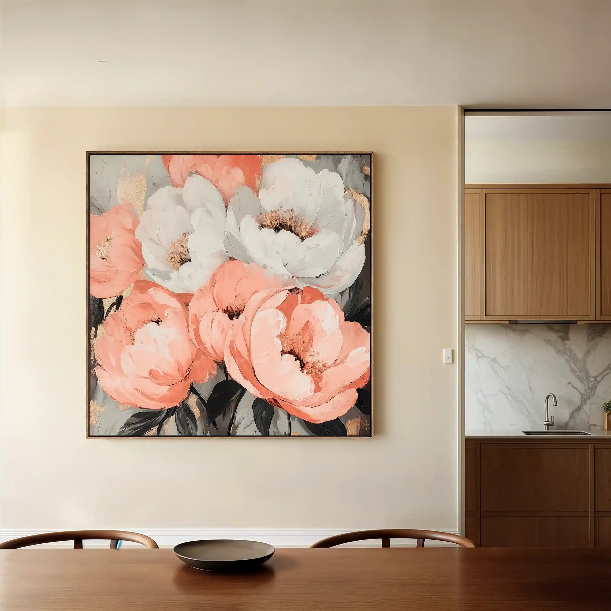 Floral Canvas Wall Art WAD1359-F 80 x 80 cm / Stretched on hidden frame