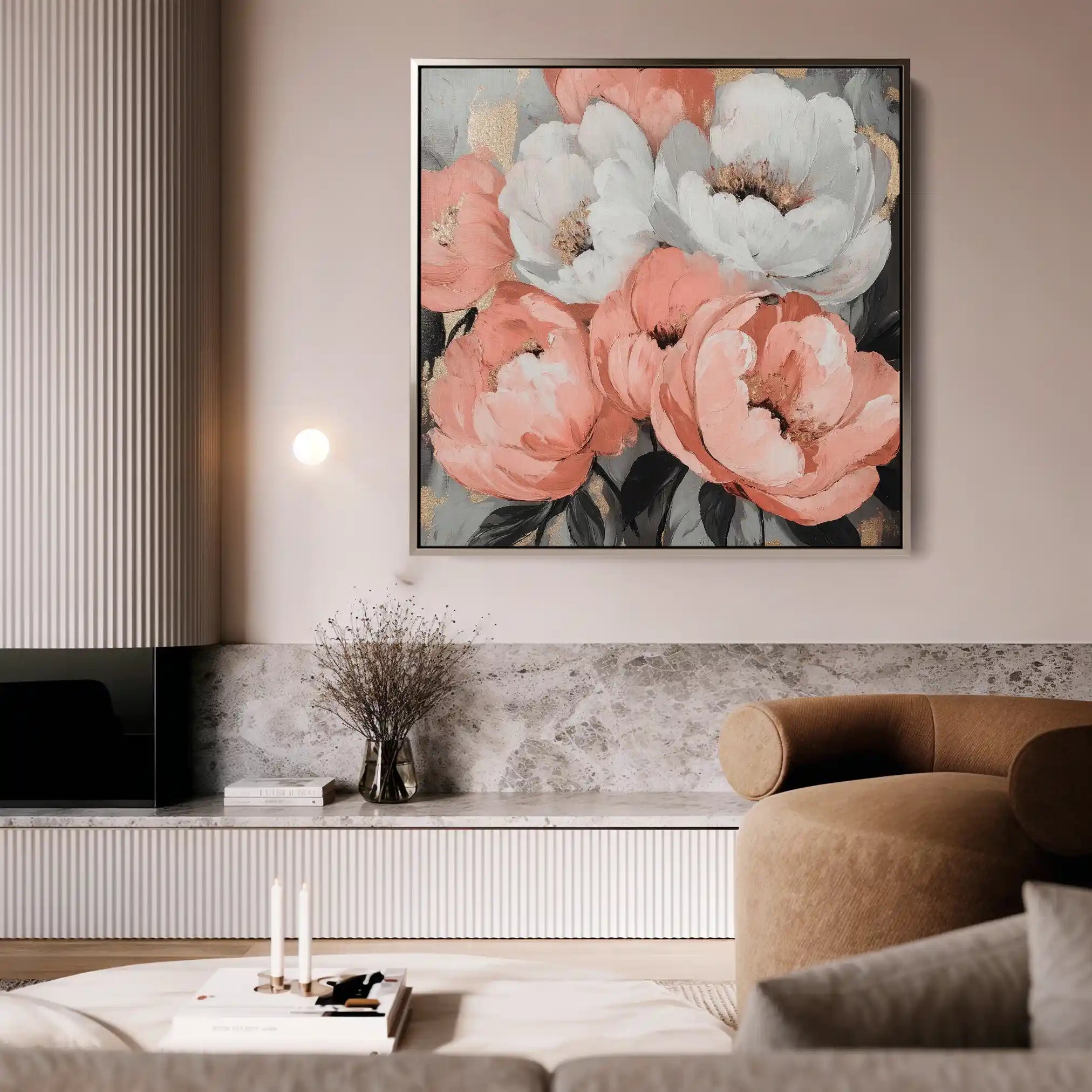 Floral Canvas Wall Art WAD1359-F 80 x 80 cm / Stretched on hidden frame