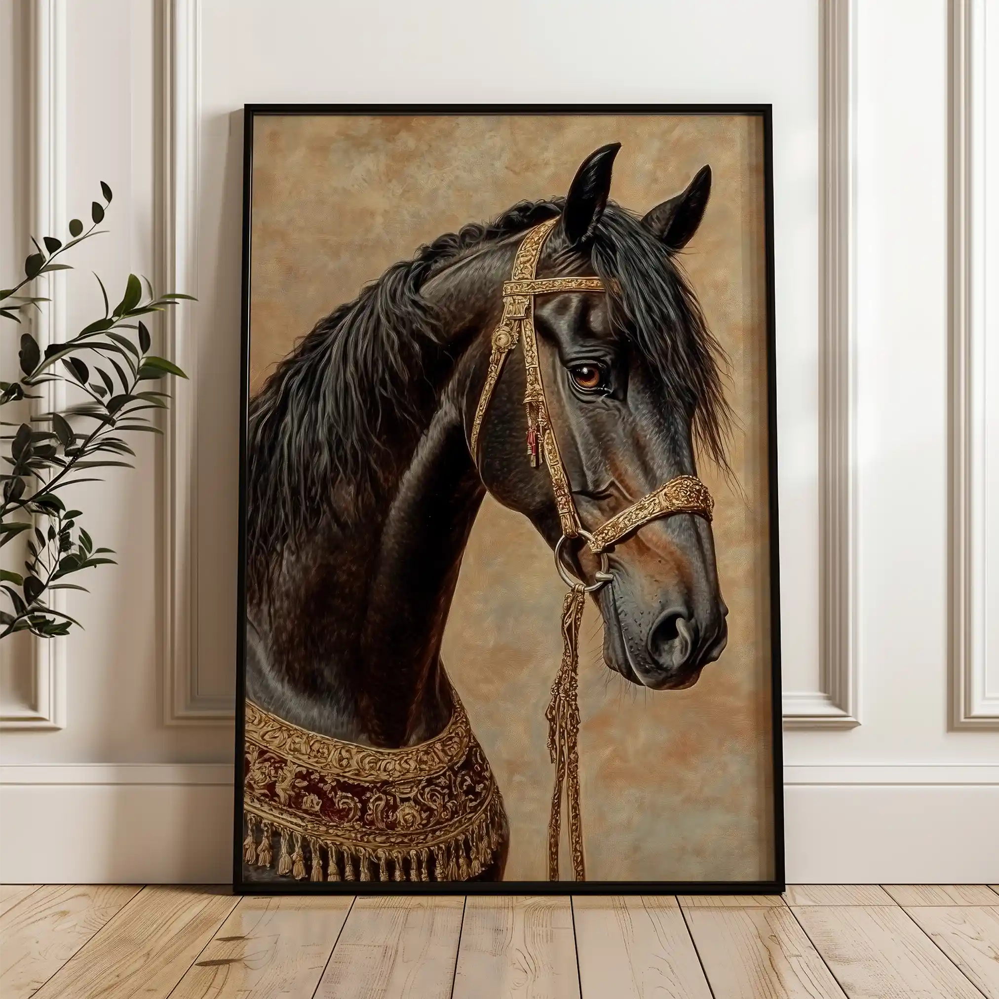Horses 136 Canvas Art 90 x 60 cm / Stretched on hidden frame