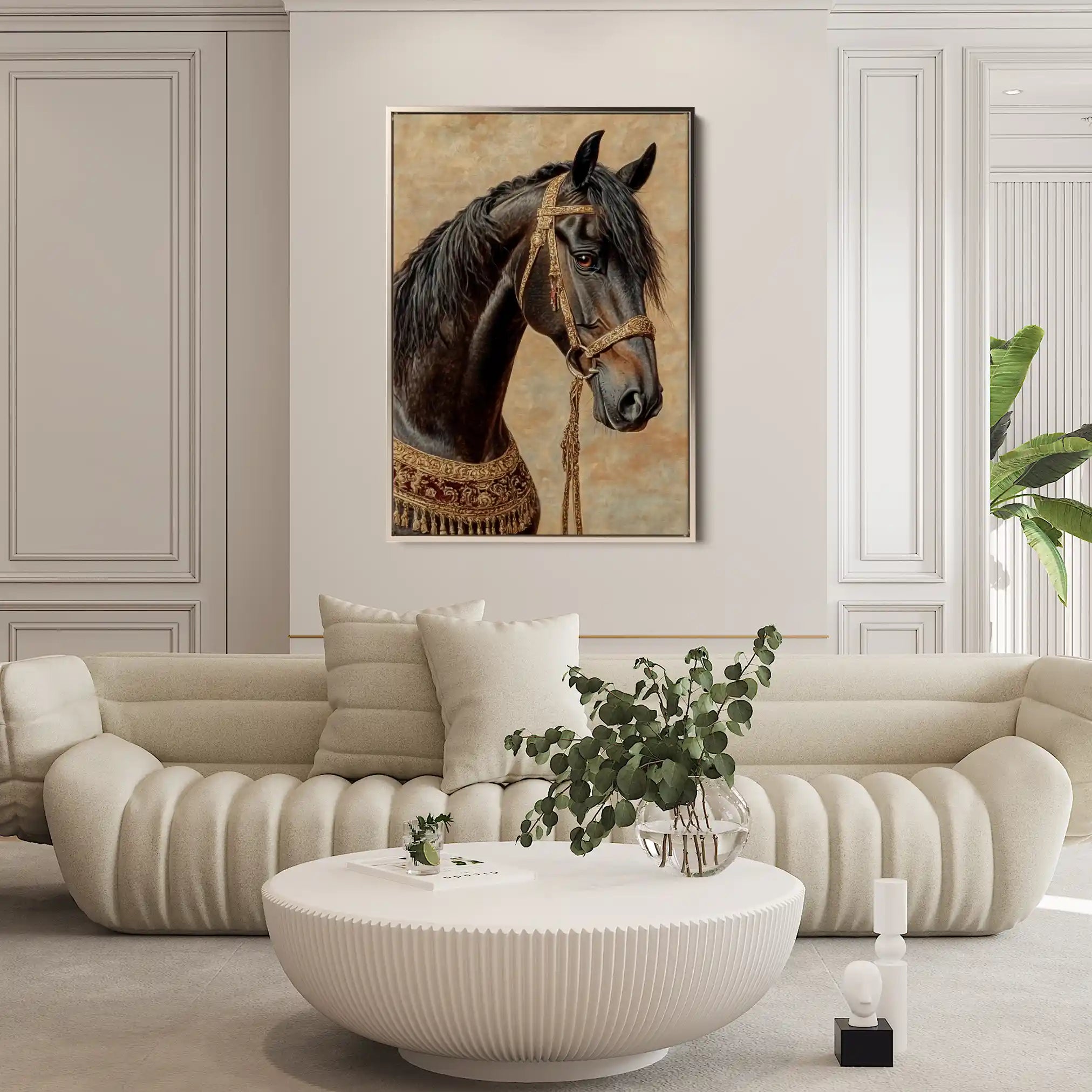 Horses 136 Canvas Art 90 x 60 cm / Stretched on hidden frame