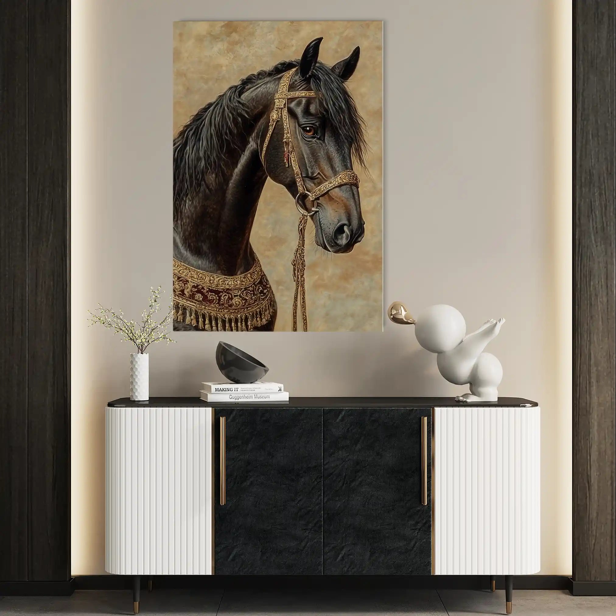 Horses 136 Canvas Art 90 x 60 cm / Stretched on hidden frame