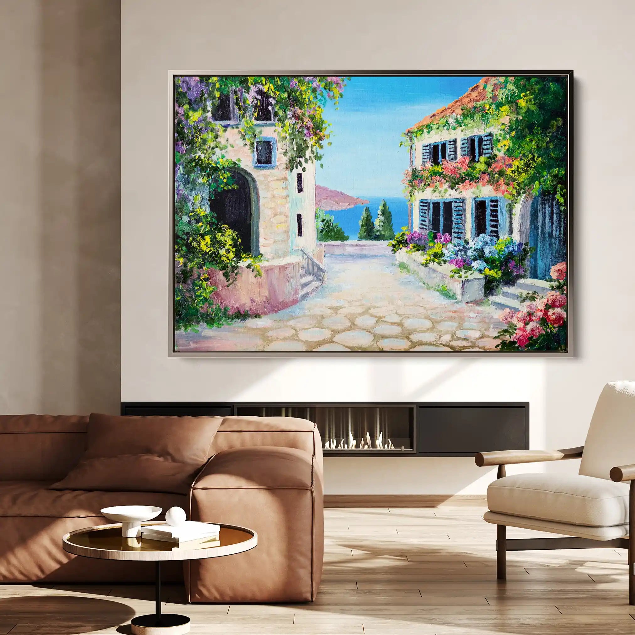 Landscape 136 Canvas Art 90 x 60 cm / Stretched on hidden frame