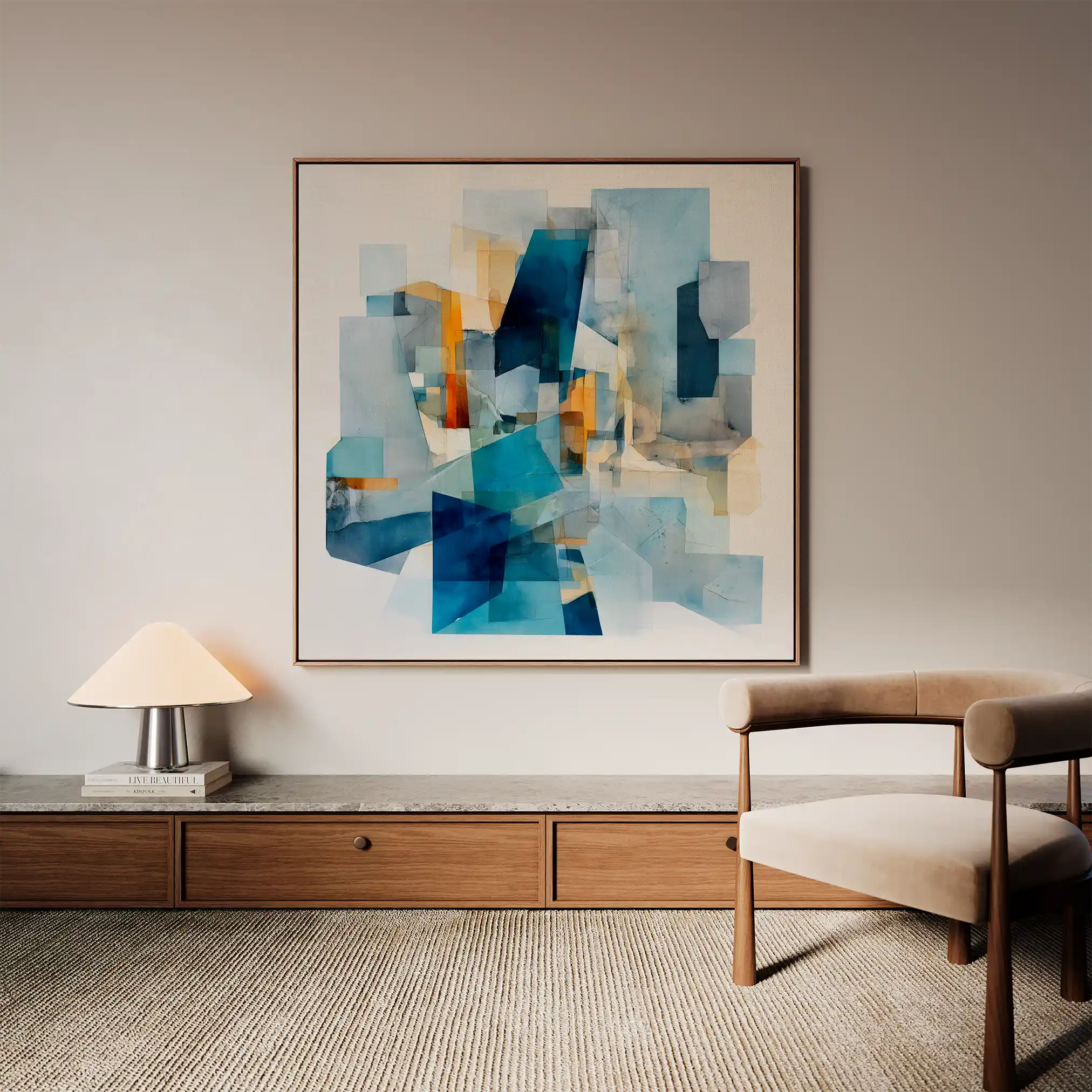 Abstract 1361 Canvas Art 60 x 60 cm / Stretched on hidden frame