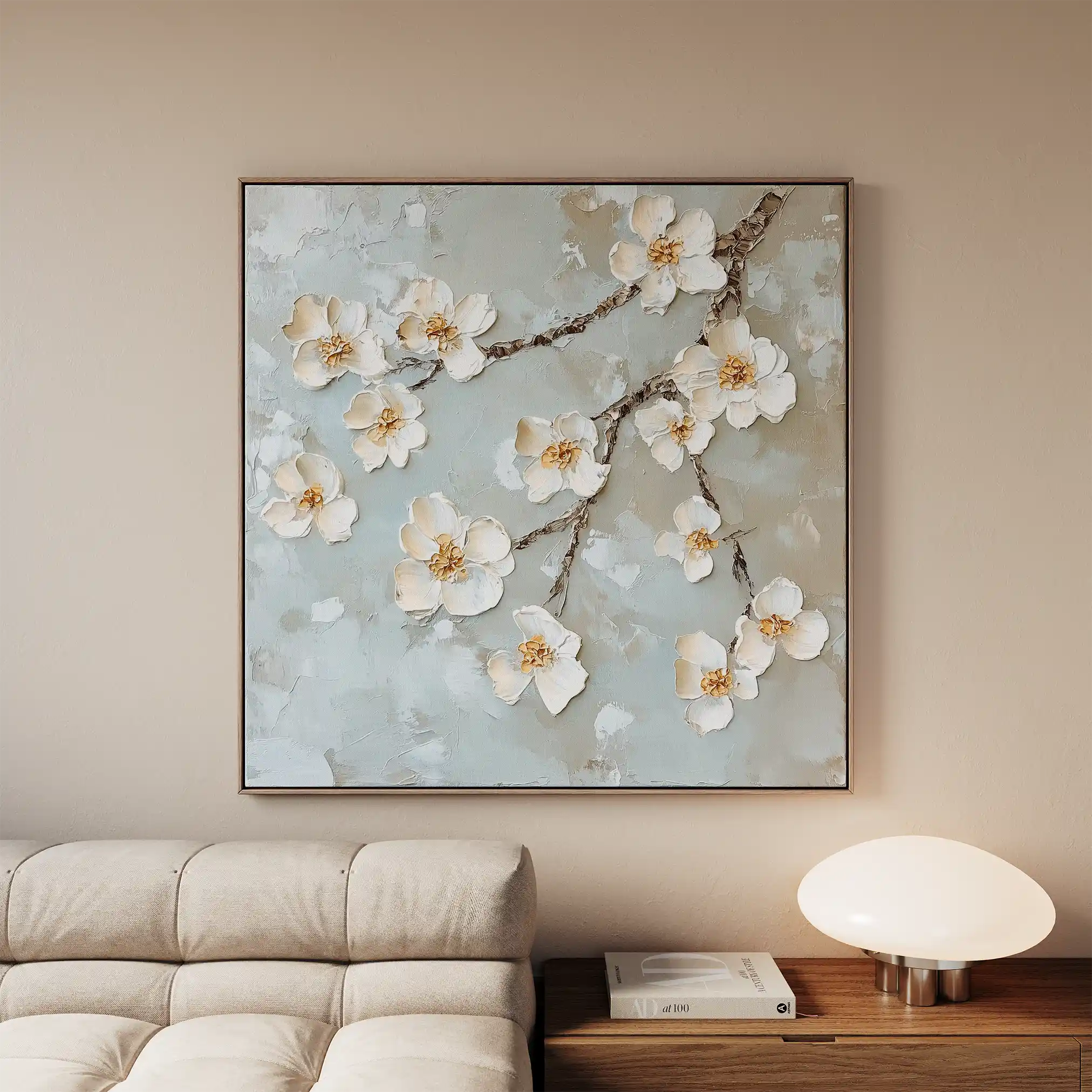 Floral Canvas Wall Art WAD1361-F 80 x 80 cm / Stretched on hidden frame