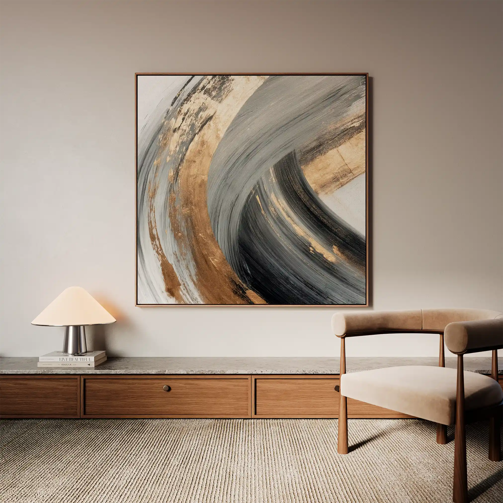 Abstract 1363 Canvas Art 60 x 60 cm / Stretched on hidden frame