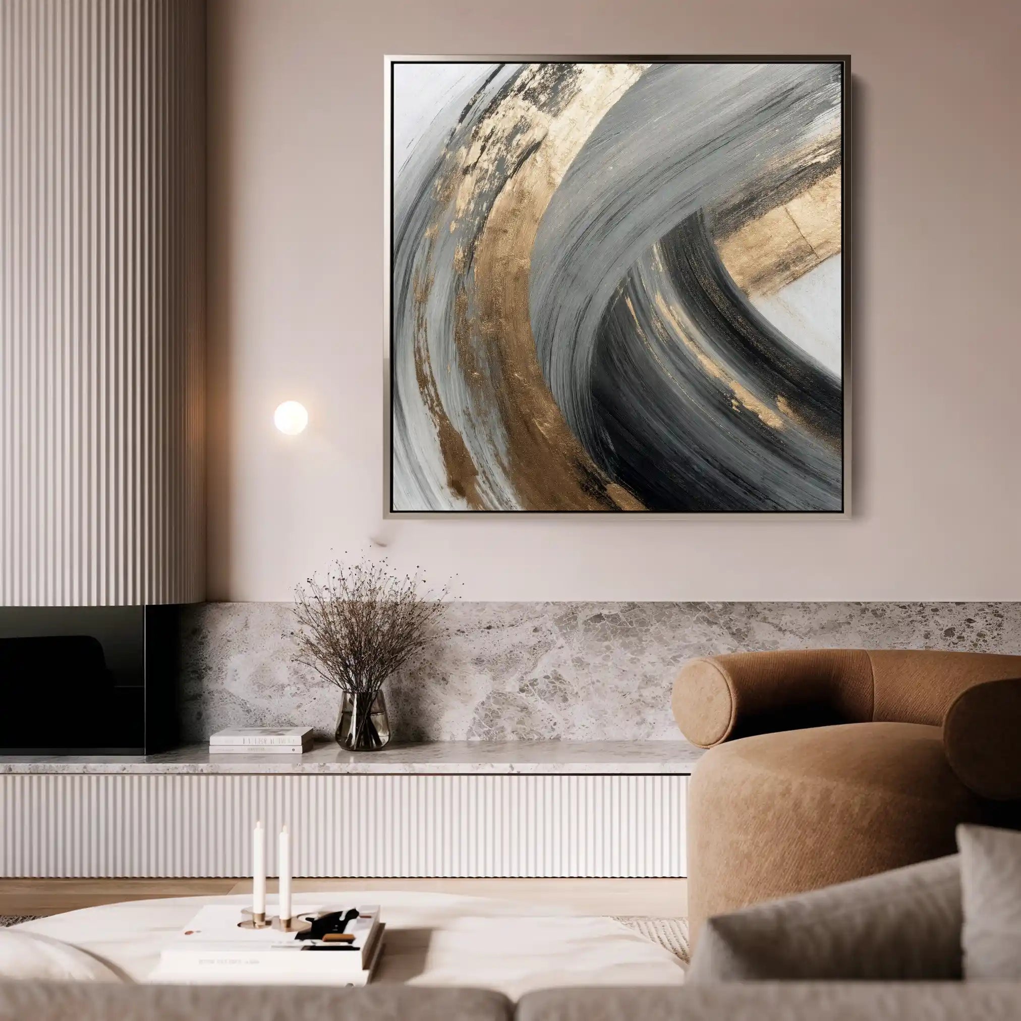 Abstract 1363 Canvas Art 60 x 60 cm / Stretched on hidden frame